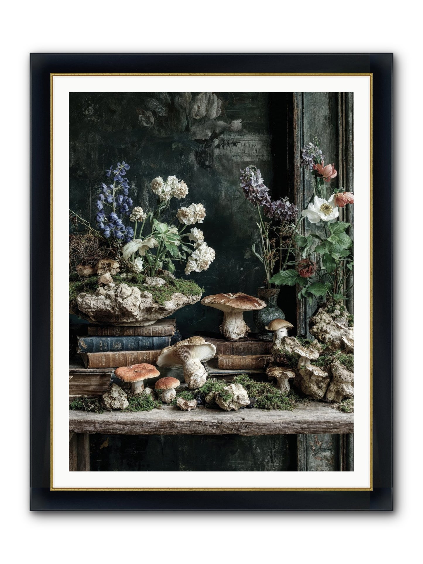 We Were Swans Framed Print - Wide Black w/Gold 36x48