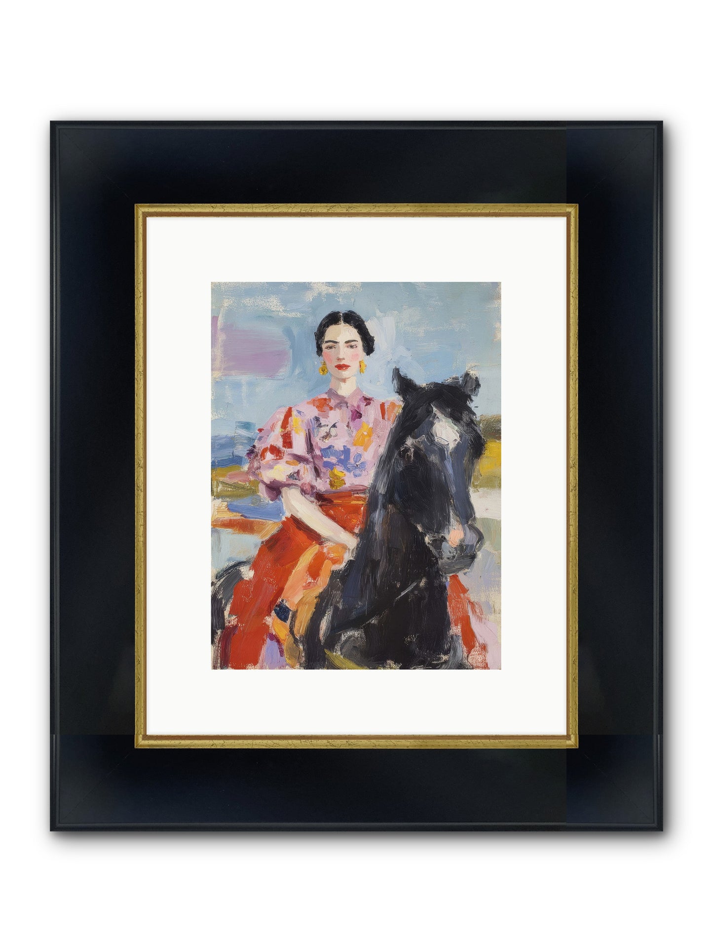Wednesday's Sweet Escape Framed Print - Wide Black w/Gold 9x12