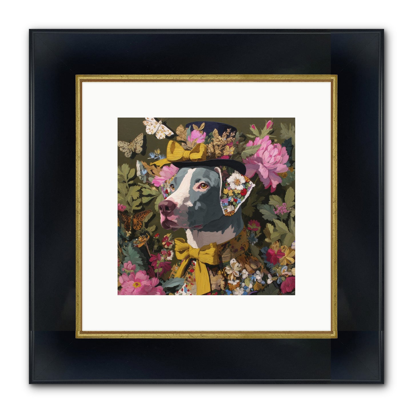 Weekend Murmurs Framed Print - Wide Black w/Gold 10x10