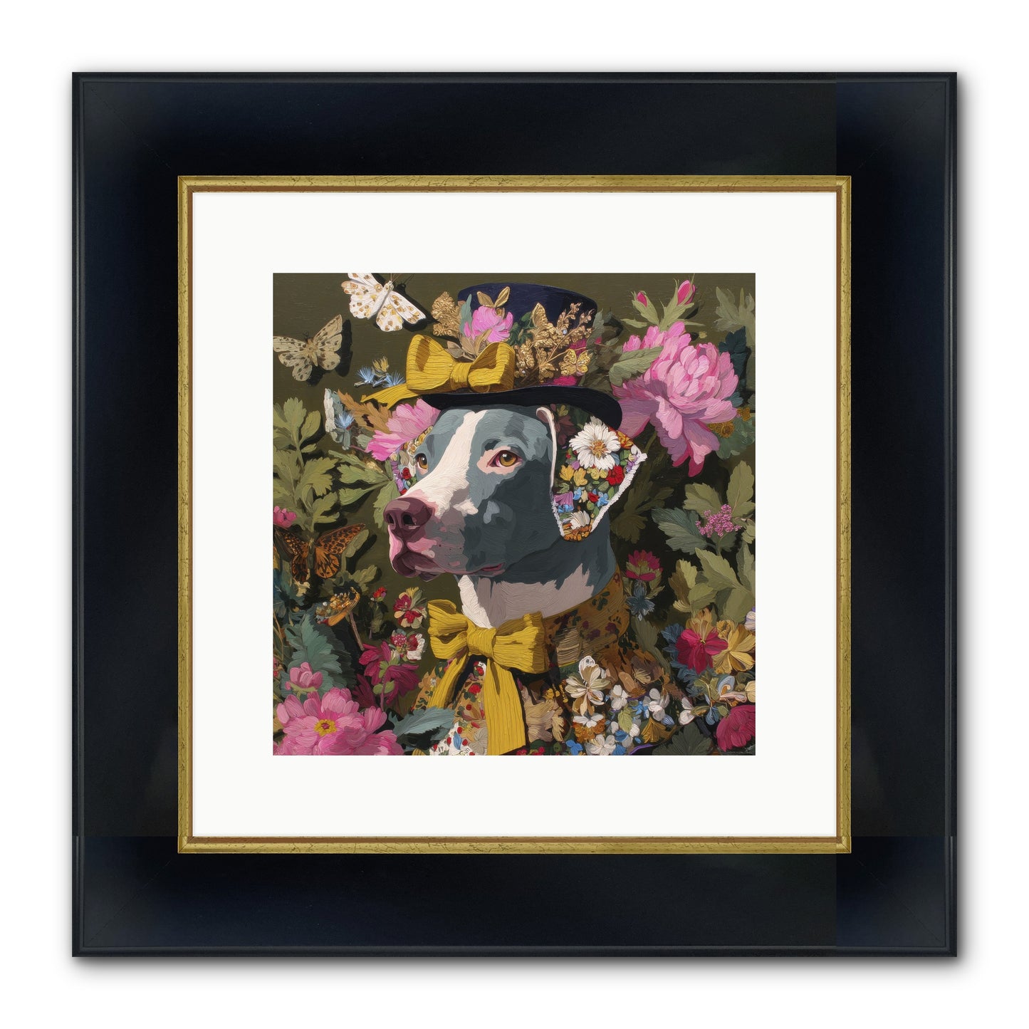 Weekend Murmurs Framed Print - Wide Black w/Gold 12x12