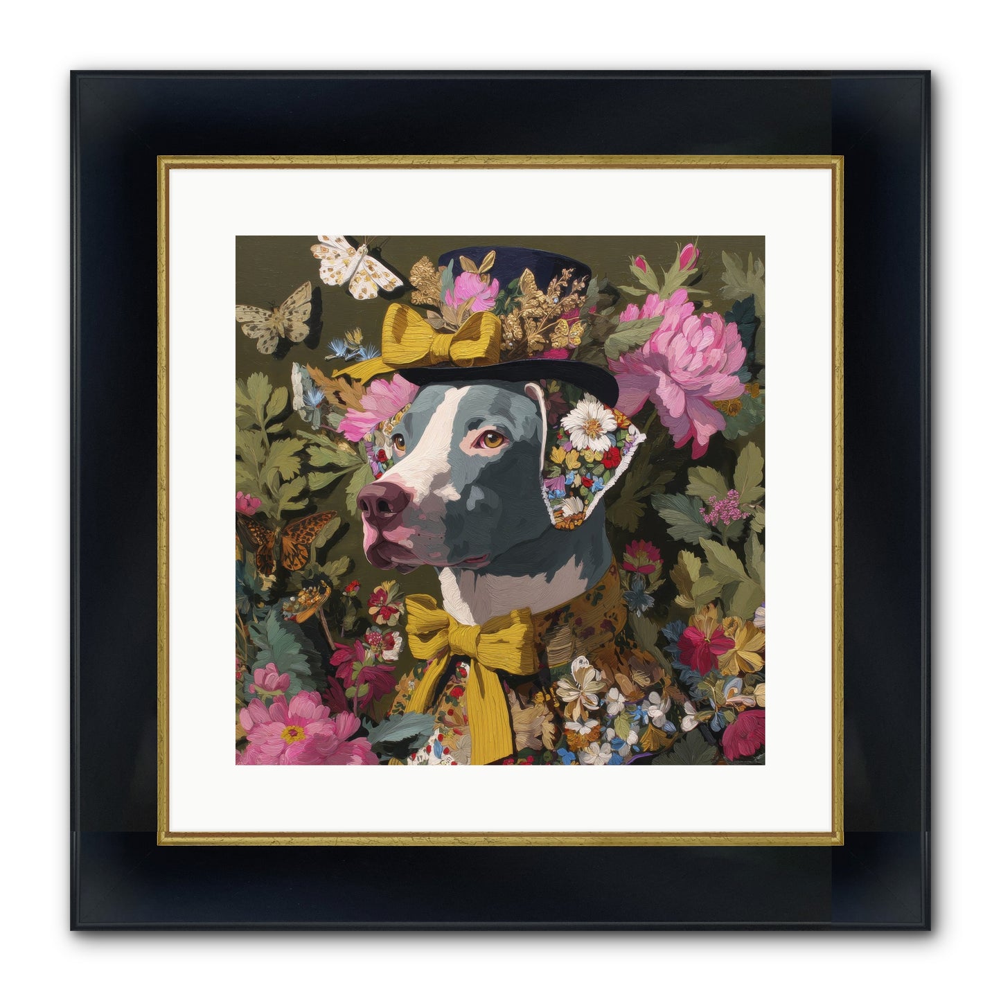 Weekend Murmurs Framed Print - Wide Black w/Gold 16x16