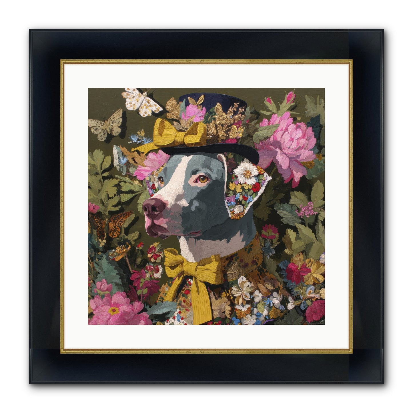 Weekend Murmurs Framed Print - Wide Black w/Gold 20x20