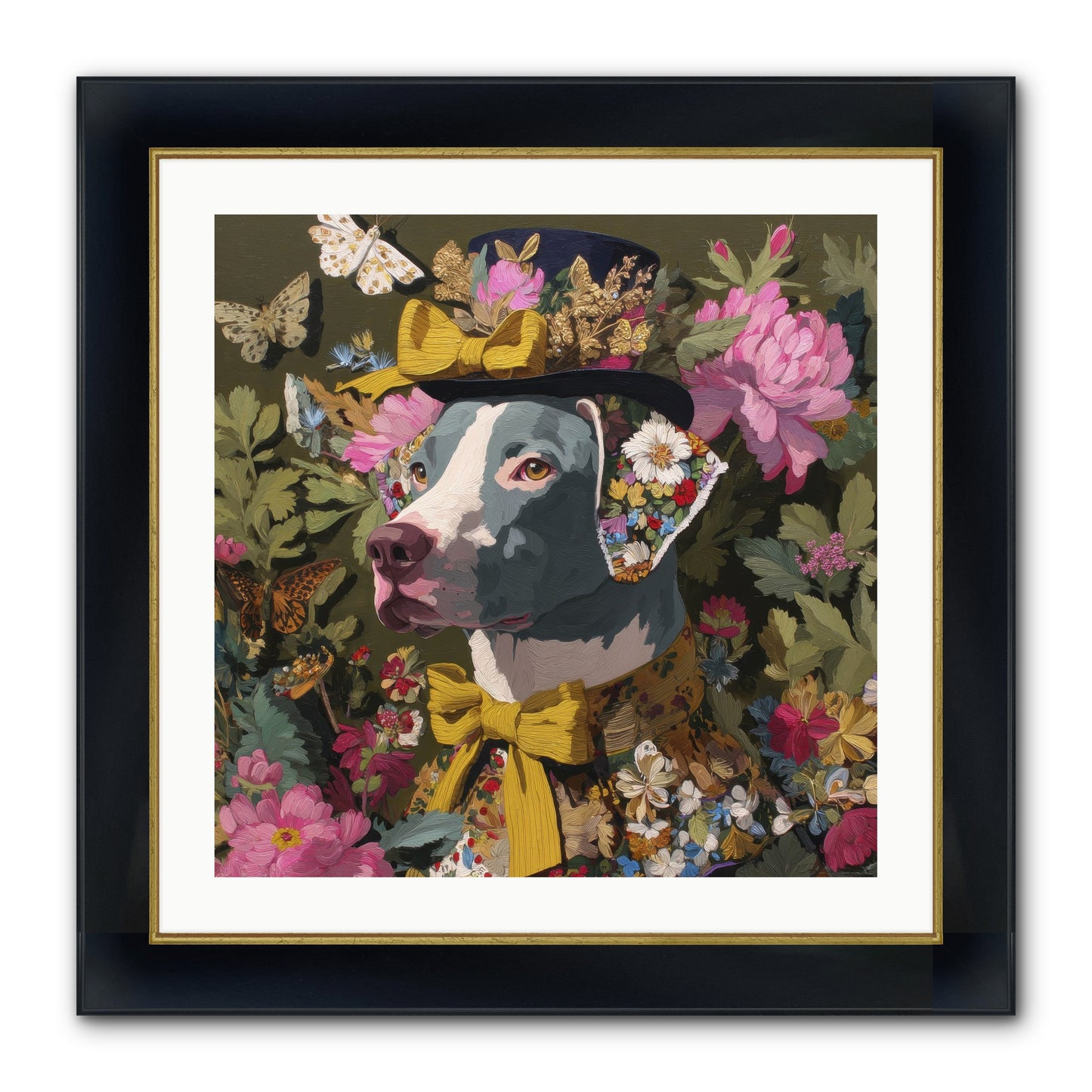 Weekend Murmurs Framed Print - Wide Black w/Gold 24x24