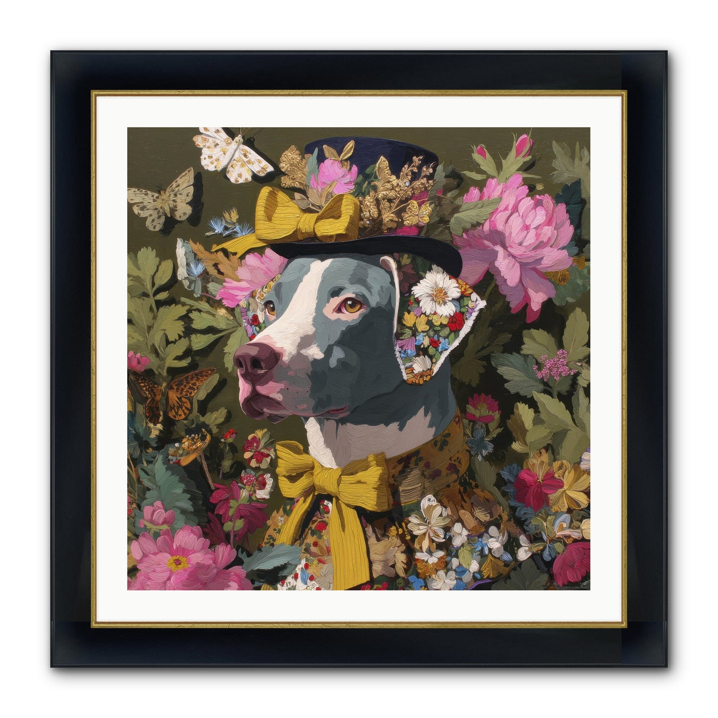 Weekend Murmurs Framed Print - Wide Black w/Gold 30x30