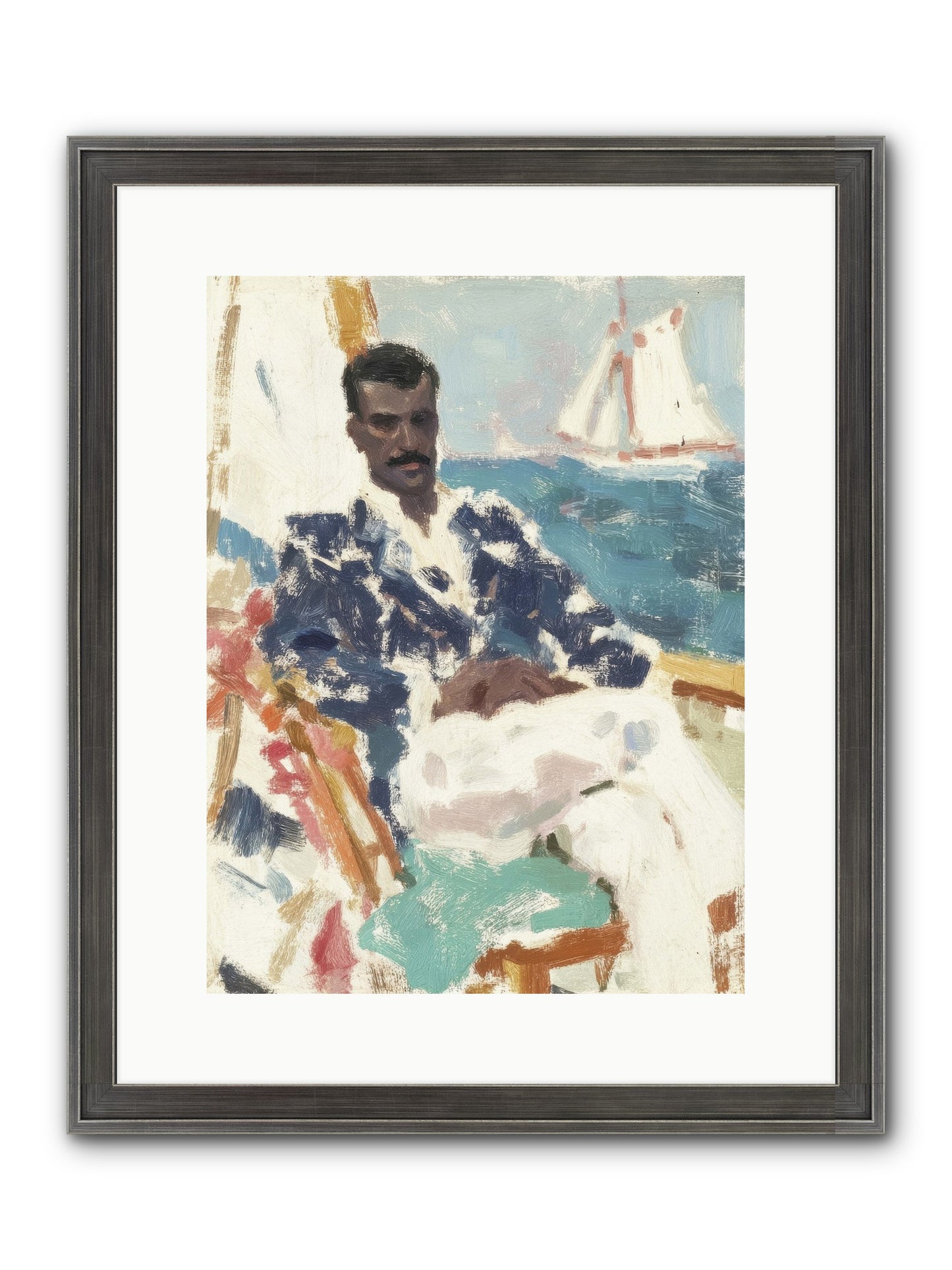 Weekend On Water Framed Print - Slimwoods Black/Silver 12x16