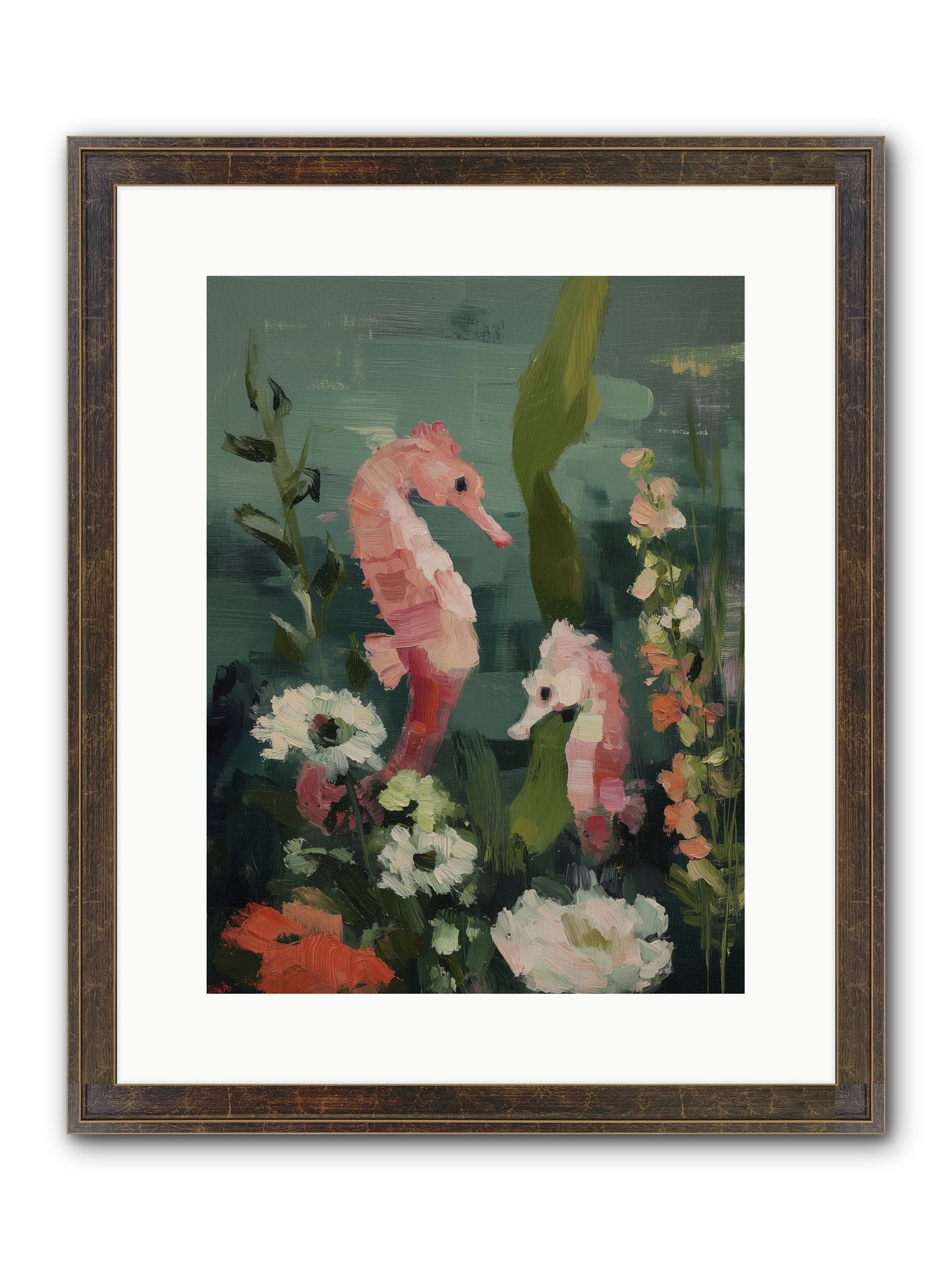 Weightless Contemplation Framed Print - Slimwoods Black/Gold 12x16