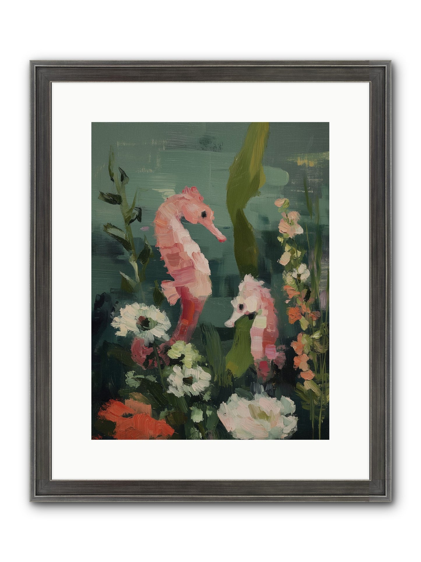 Weightless Contemplation Framed Print - Slimwoods Black/Silver 12x16