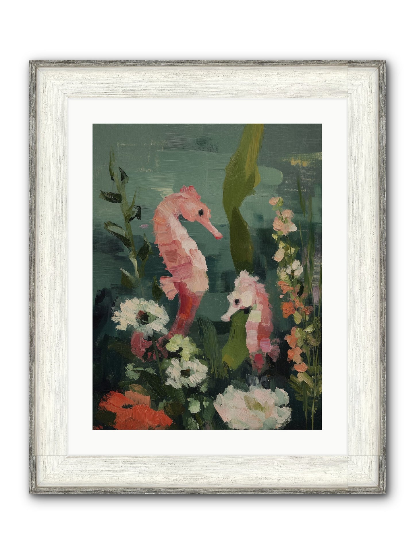 Weightless Contemplation Framed Print - Driftwood White 18x24