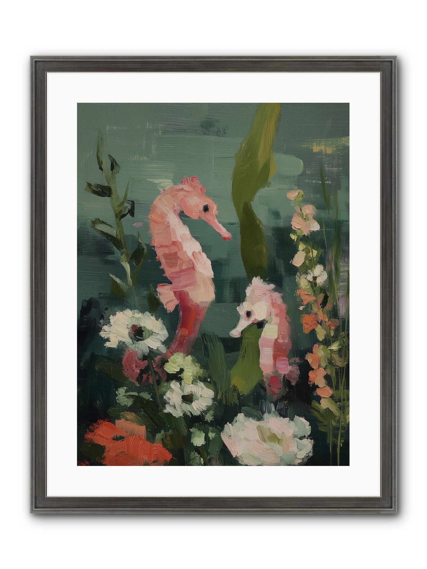 Weightless Contemplation Framed Print - Slimwoods Black/Silver 18x24