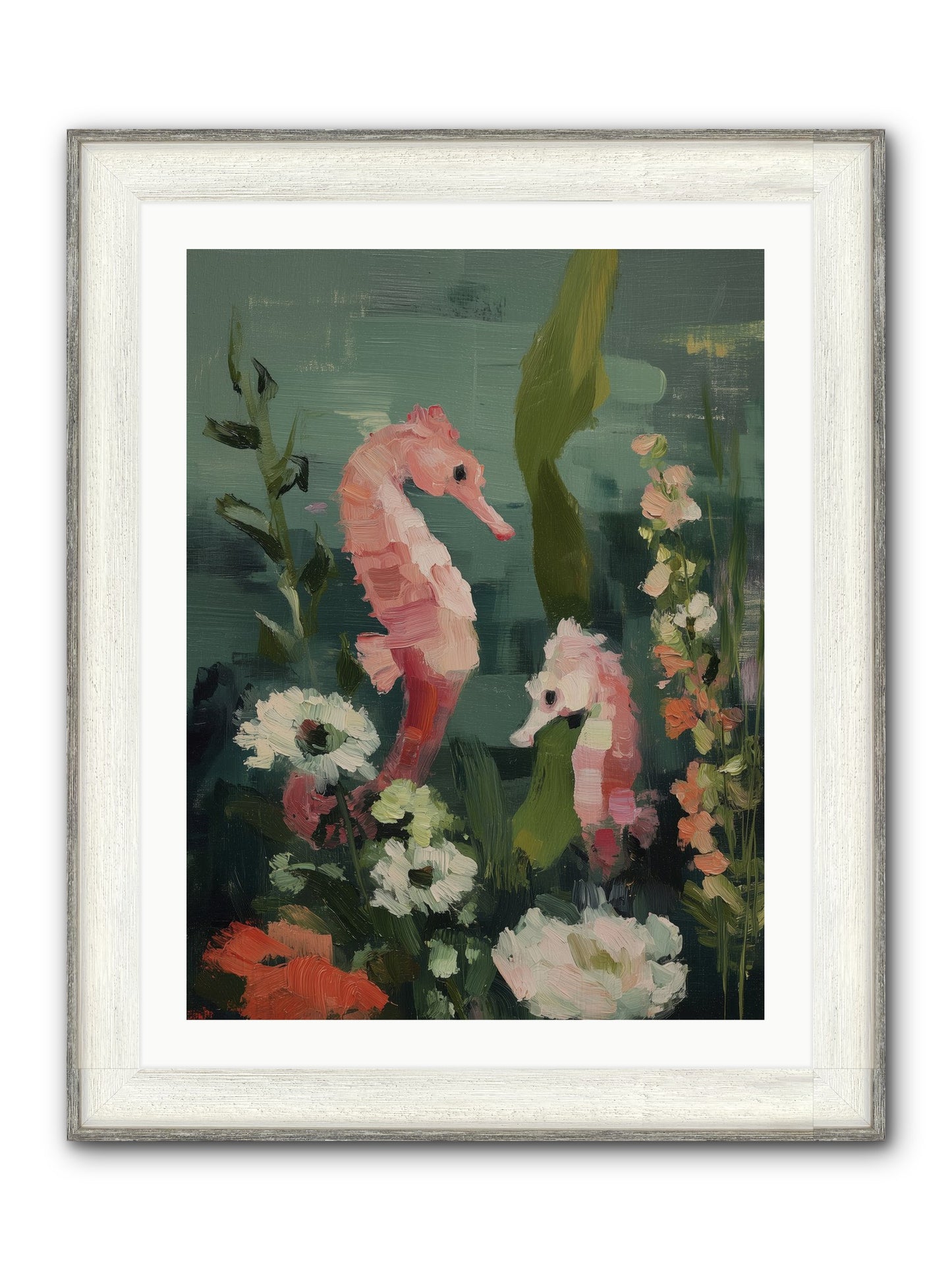 Weightless Contemplation Framed Print - Driftwood White 24x32