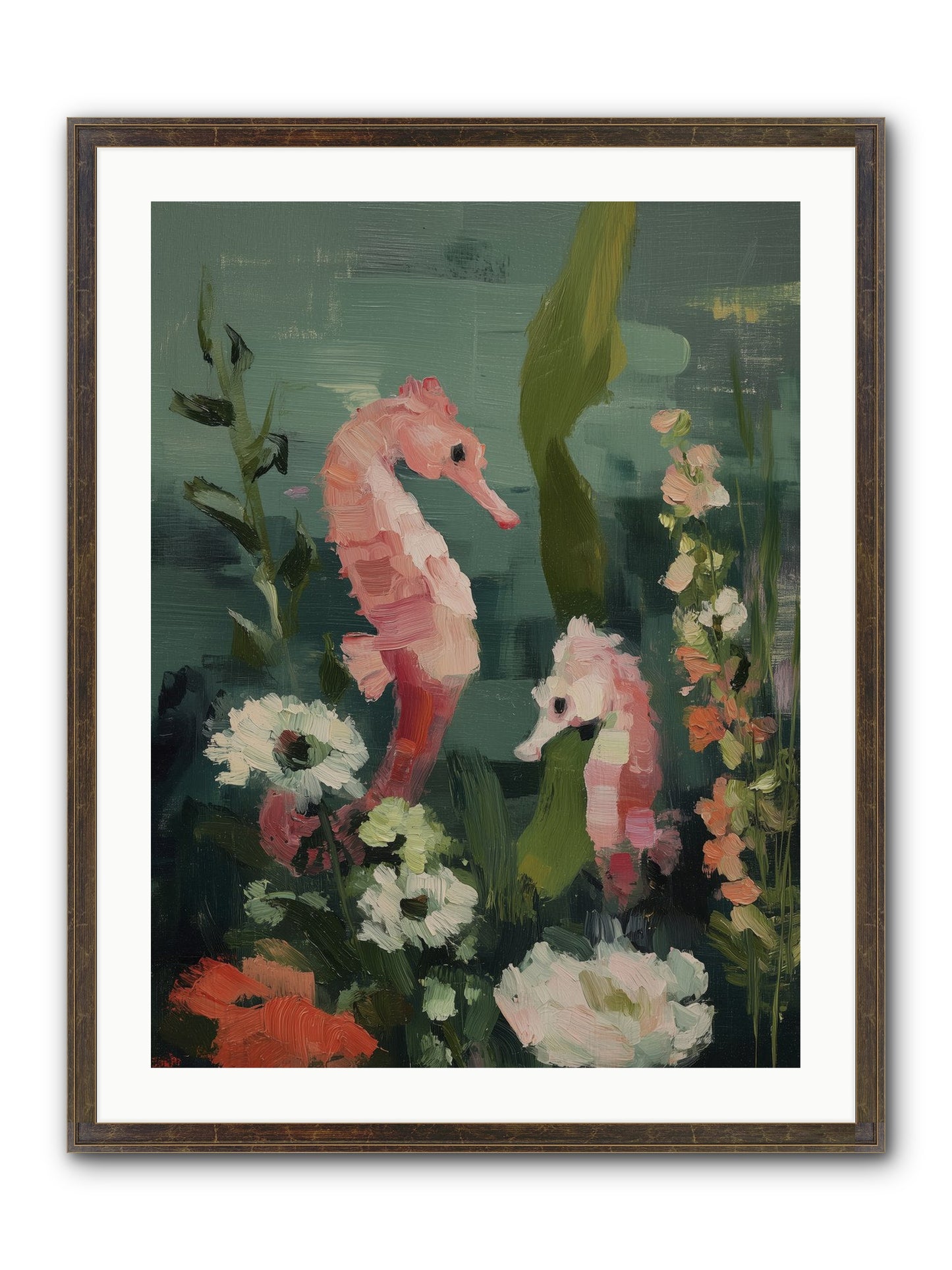 Weightless Contemplation Framed Print - Slimwoods Black/Gold 24x32