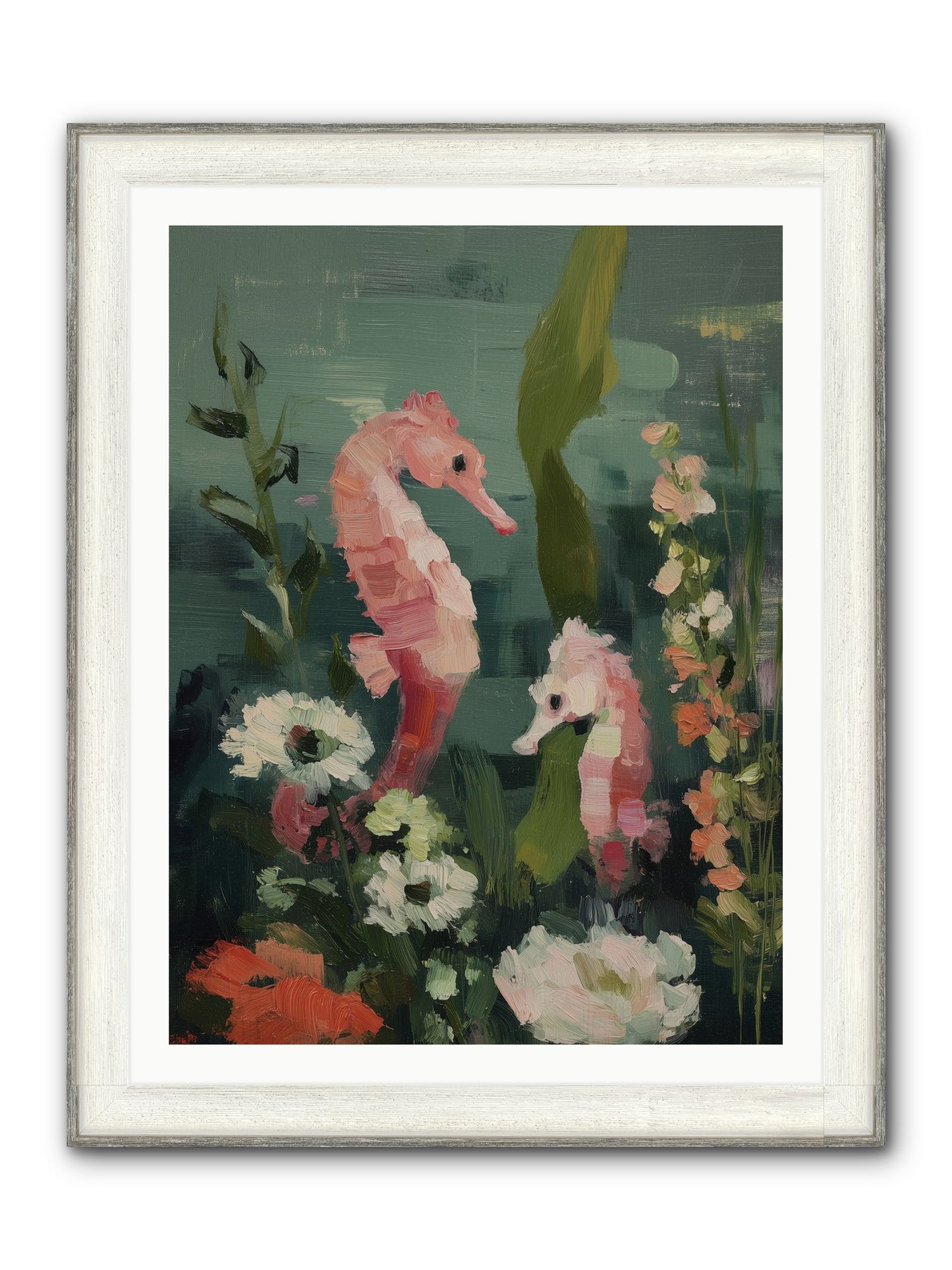 Weightless Contemplation Framed Print - Driftwood White 30x40