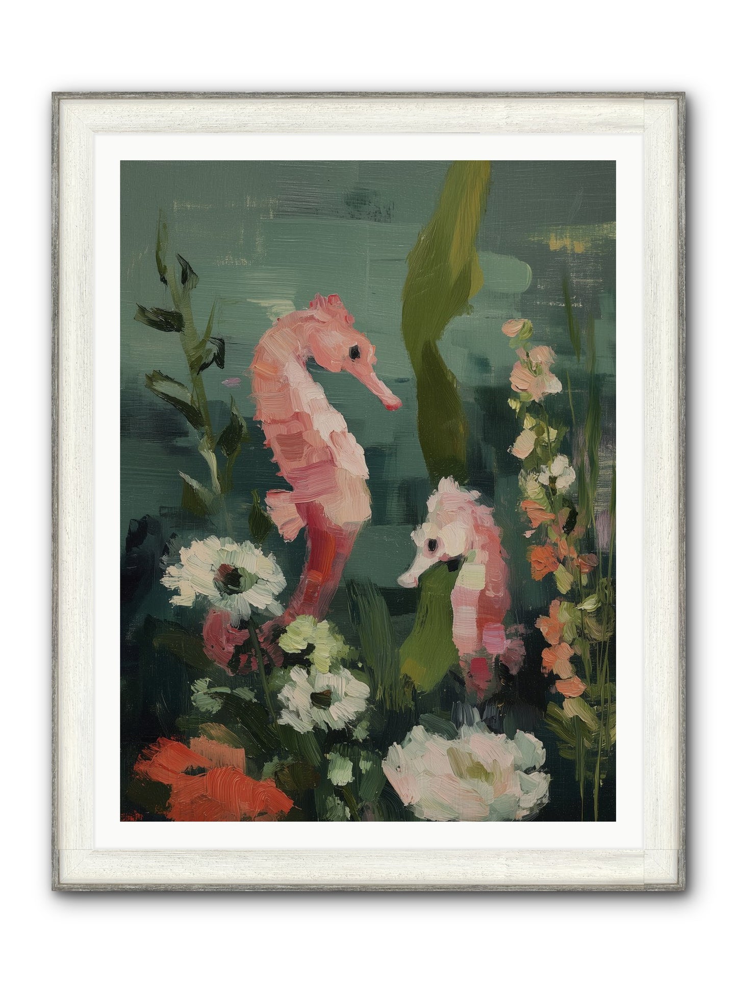 Weightless Contemplation Framed Print - Driftwood White 36x48