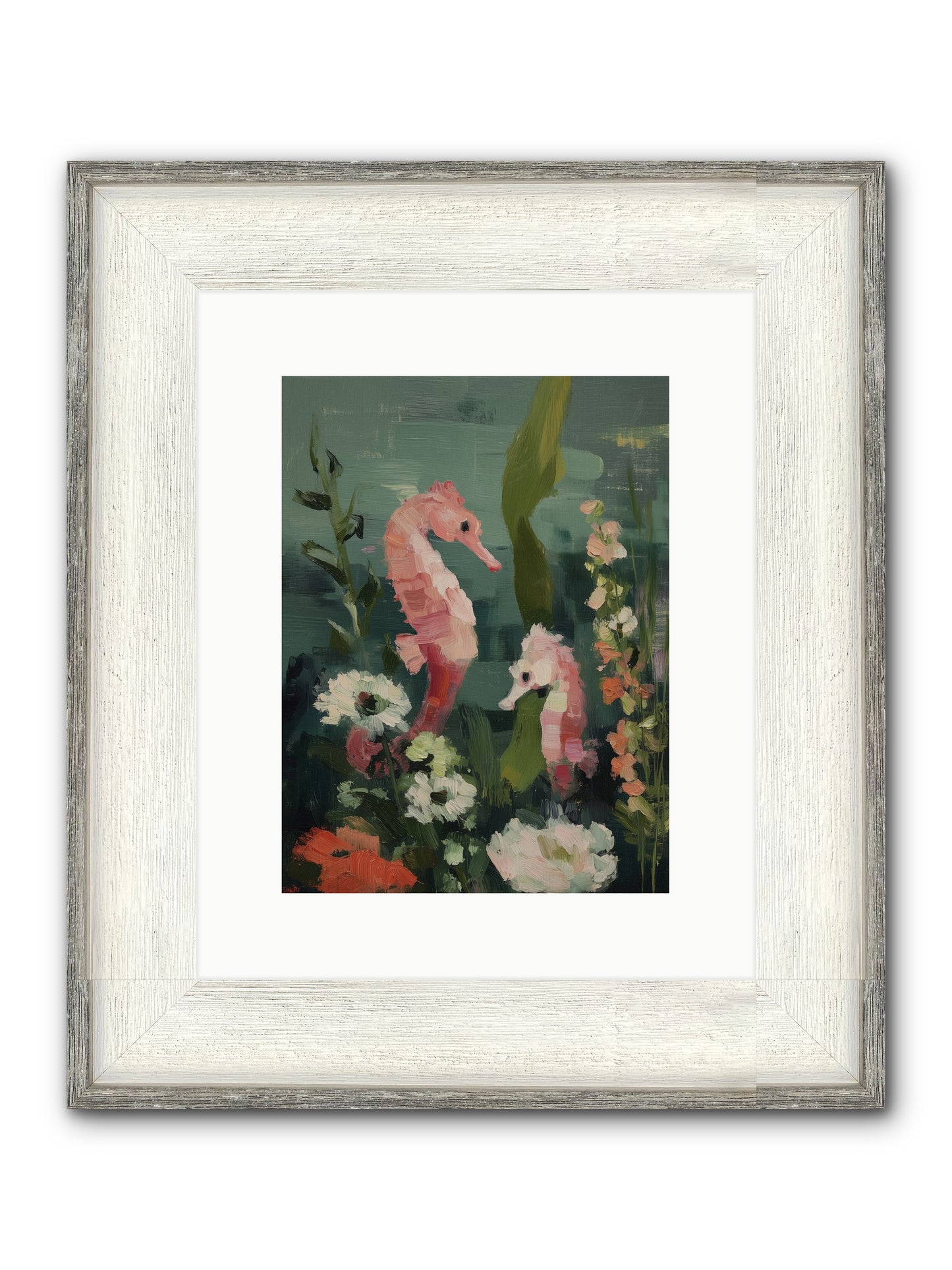 Weightless Contemplation Framed Print - Driftwood White 9x12