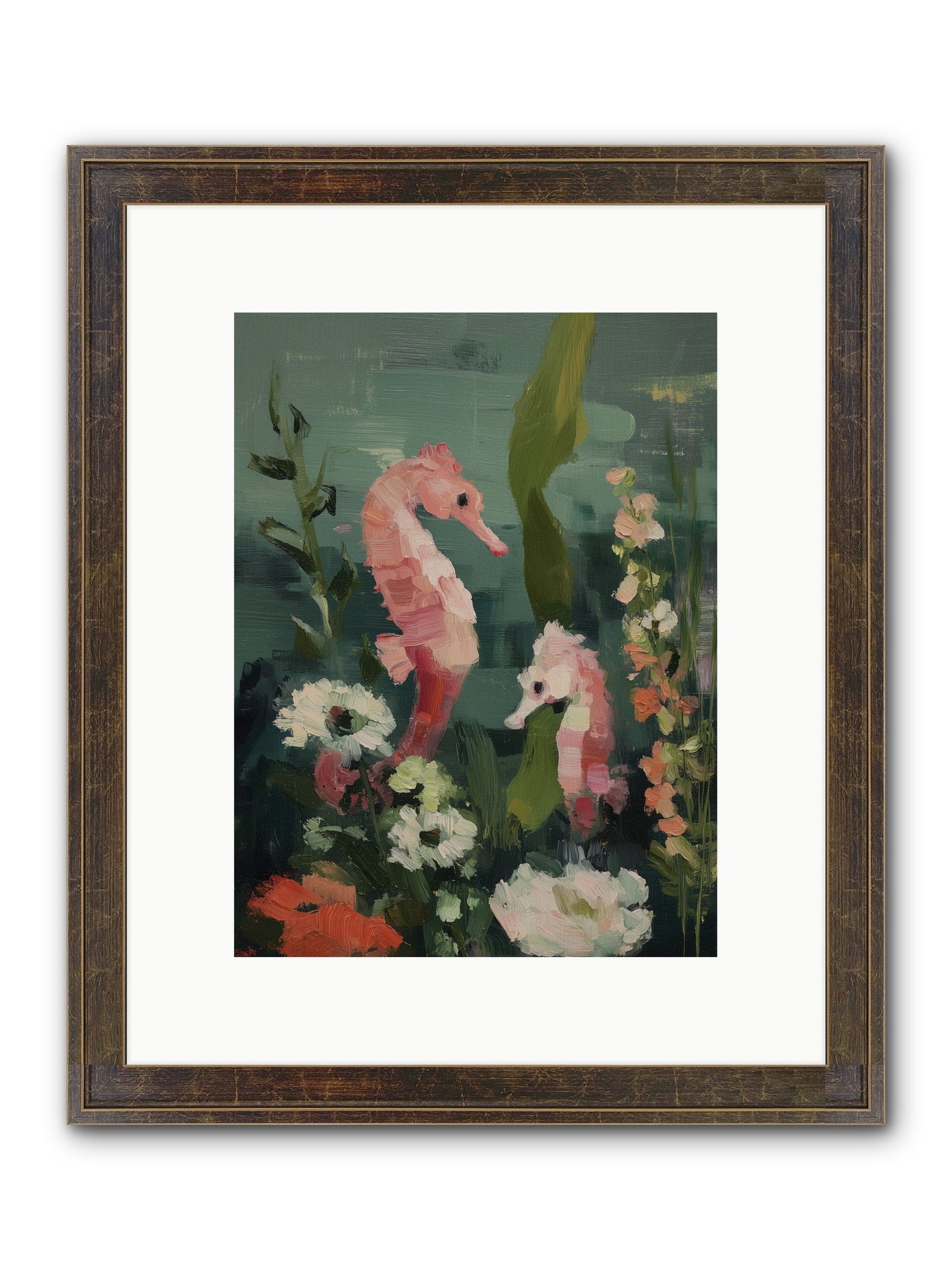 Weightless Contemplation Framed Print - Slimwoods Black/Gold 9x12
