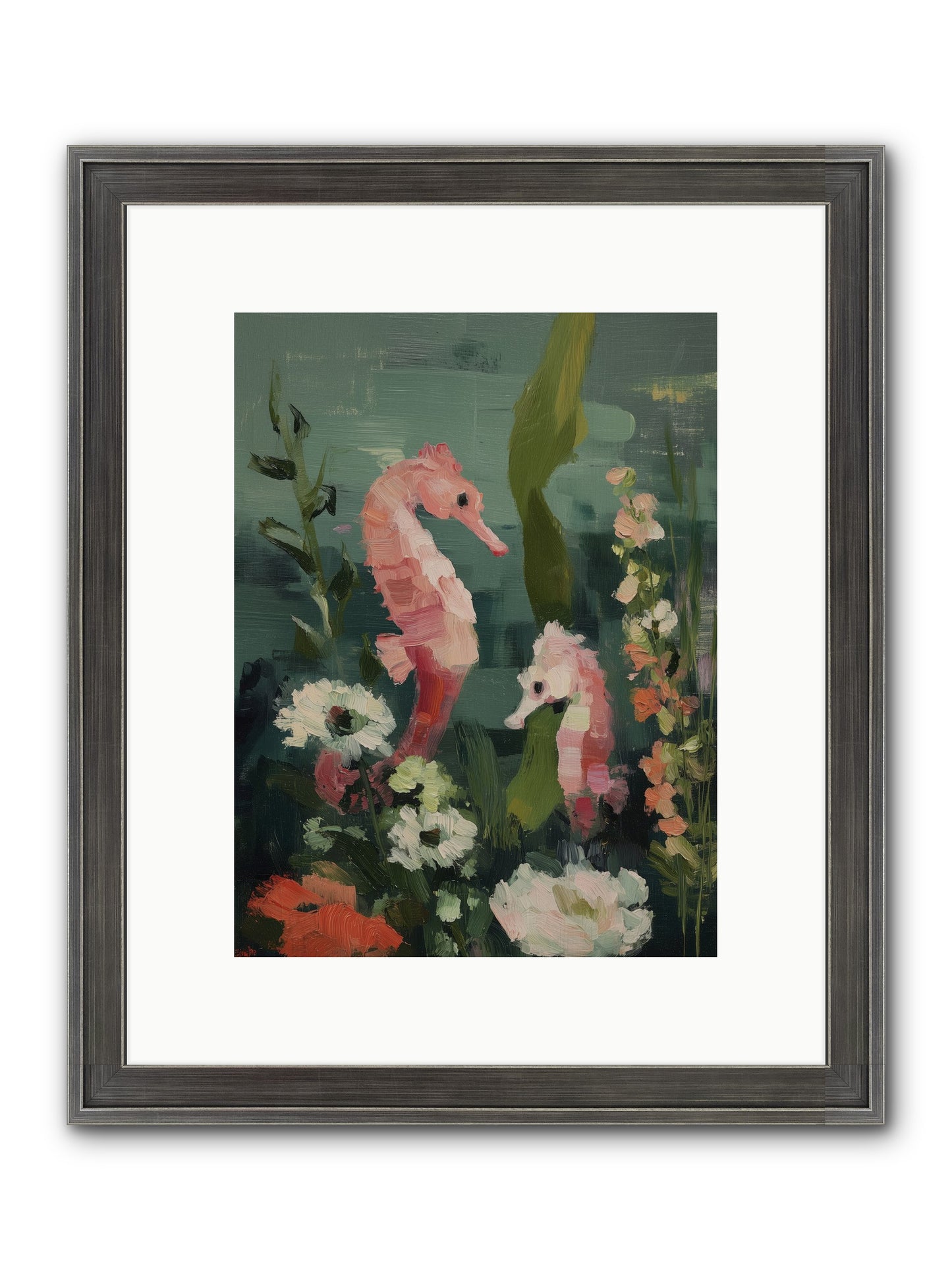 Weightless Contemplation Framed Print - Slimwoods Black/Silver 9x12