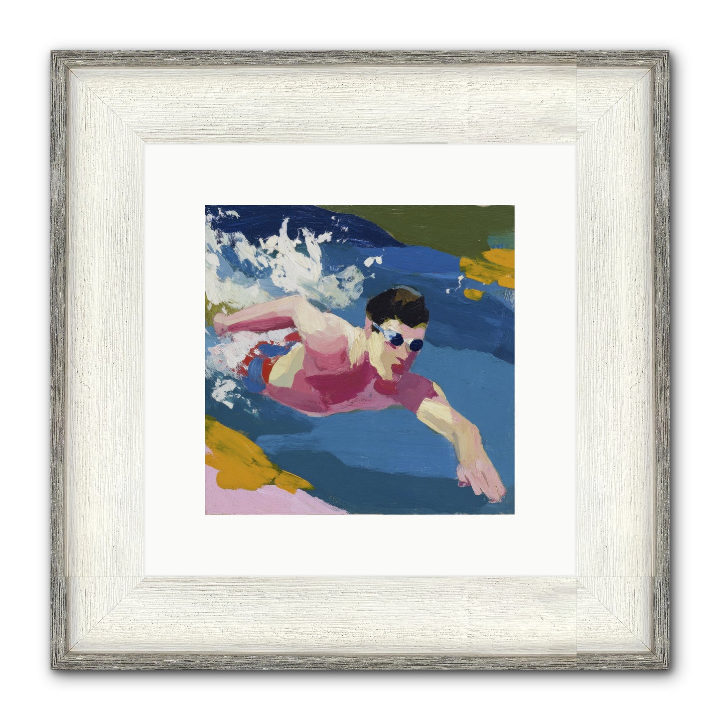 Weightless Hour Framed Print - Driftwood White 10x10
