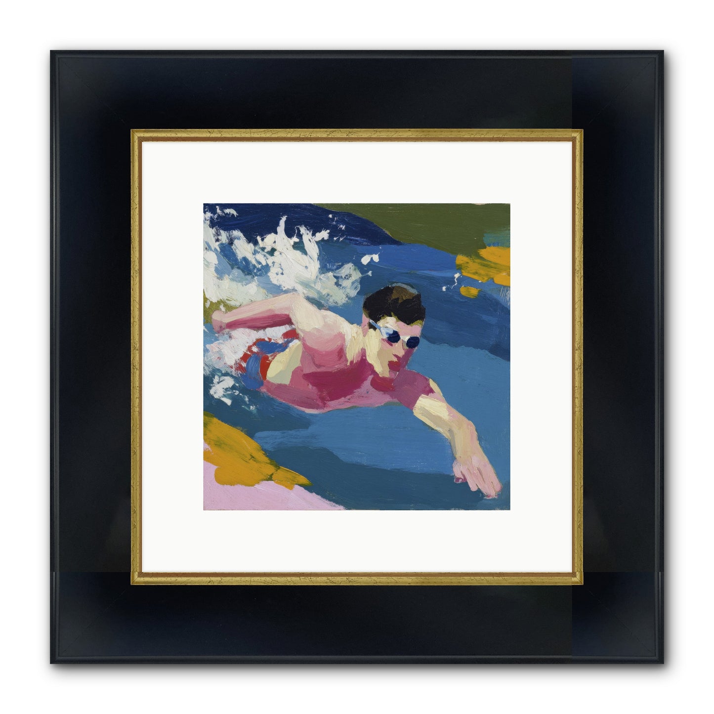Weightless Hour Framed Print - Wide Black w/Gold 10x10