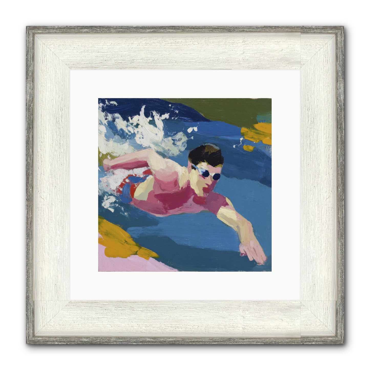 Weightless Hour Framed Print - Driftwood White 12x12