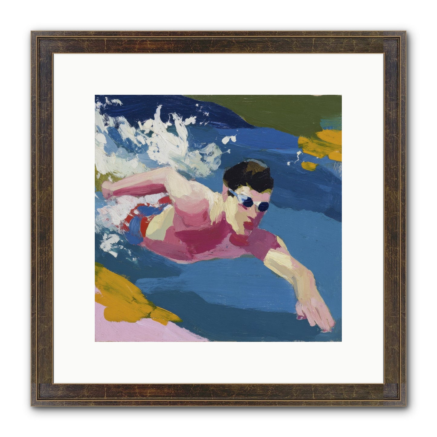 Weightless Hour Framed Print - Slimwoods Black/Gold 12x12
