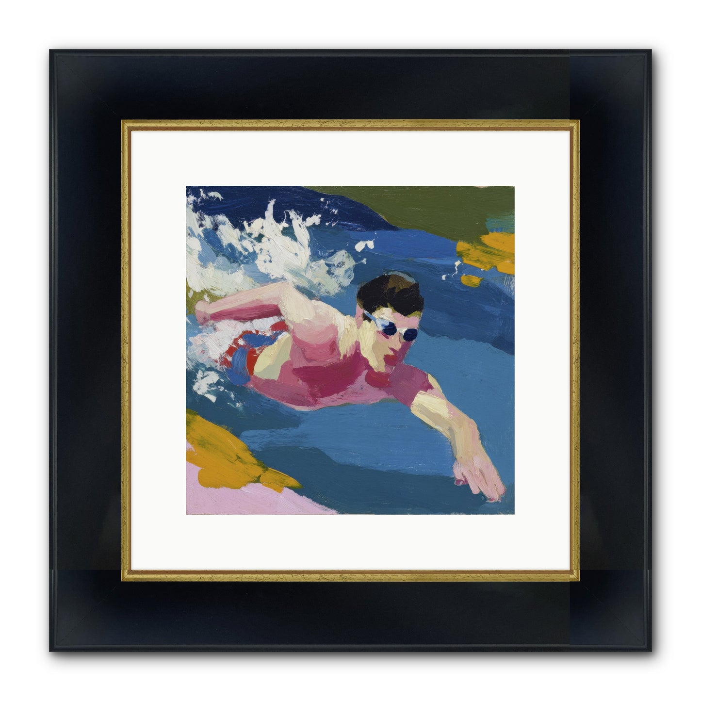 Weightless Hour Framed Print - Wide Black w/Gold 12x12