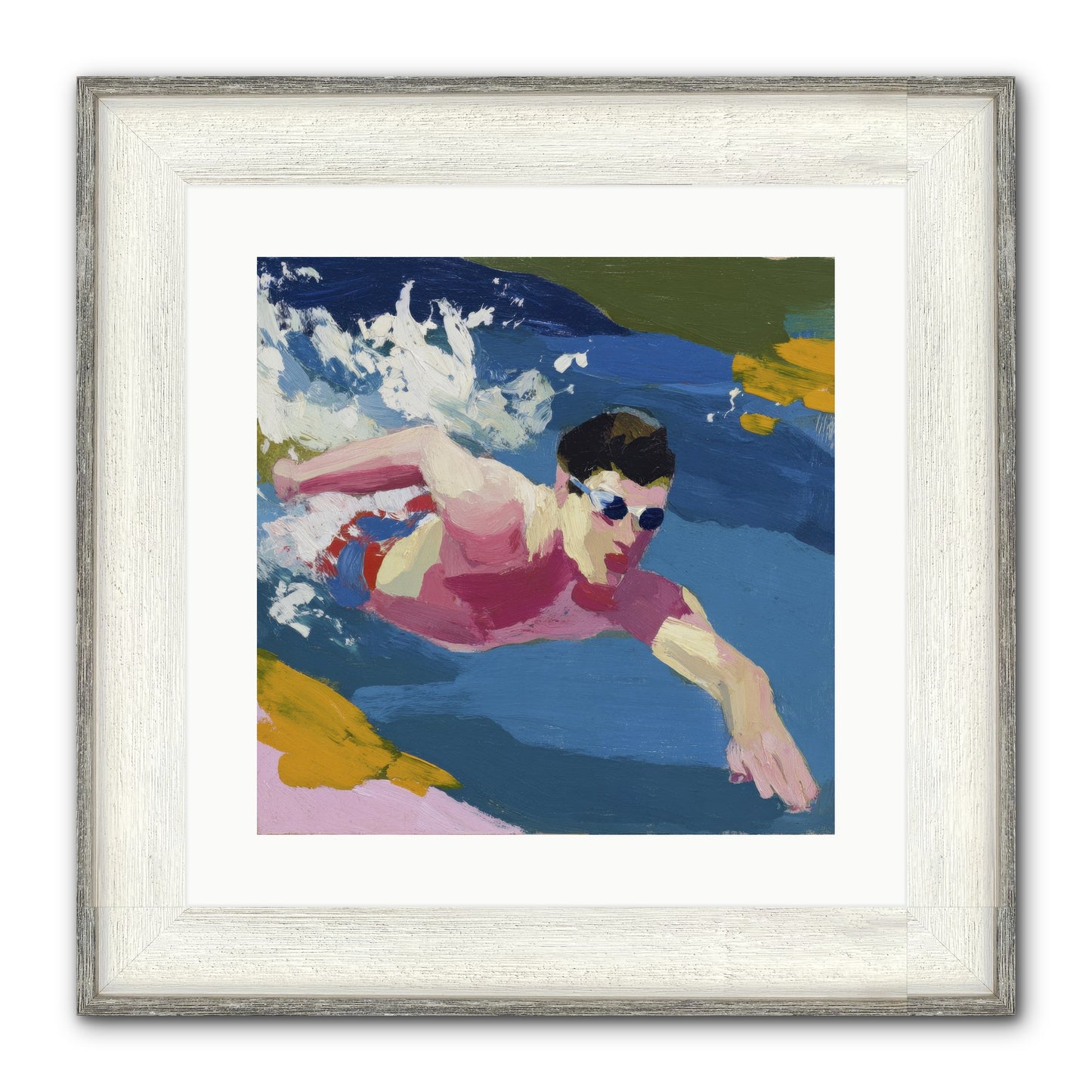 Weightless Hour Framed Print - Driftwood White 16x16