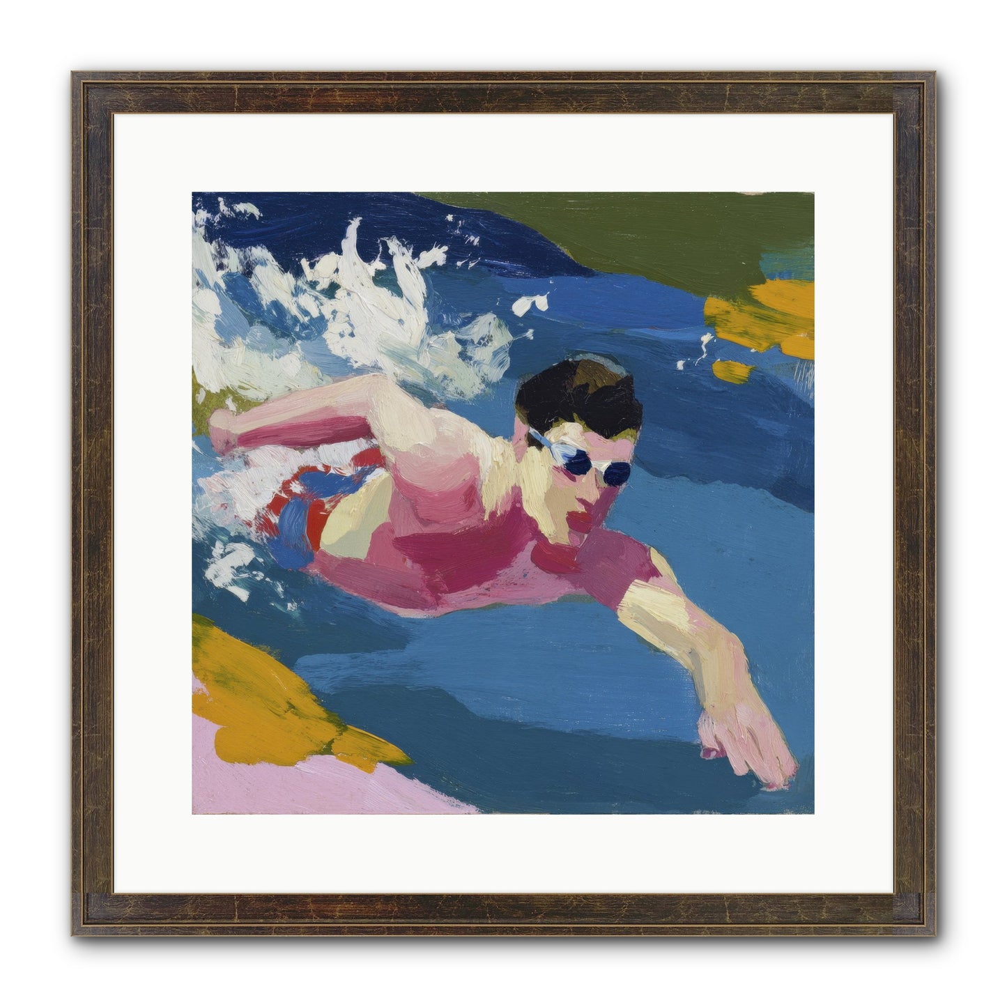 Weightless Hour Framed Print - Slimwoods Black/Gold 16x16