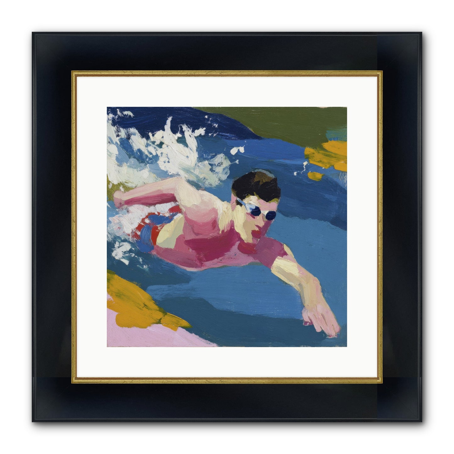 Weightless Hour Framed Print - Wide Black w/Gold 16x16