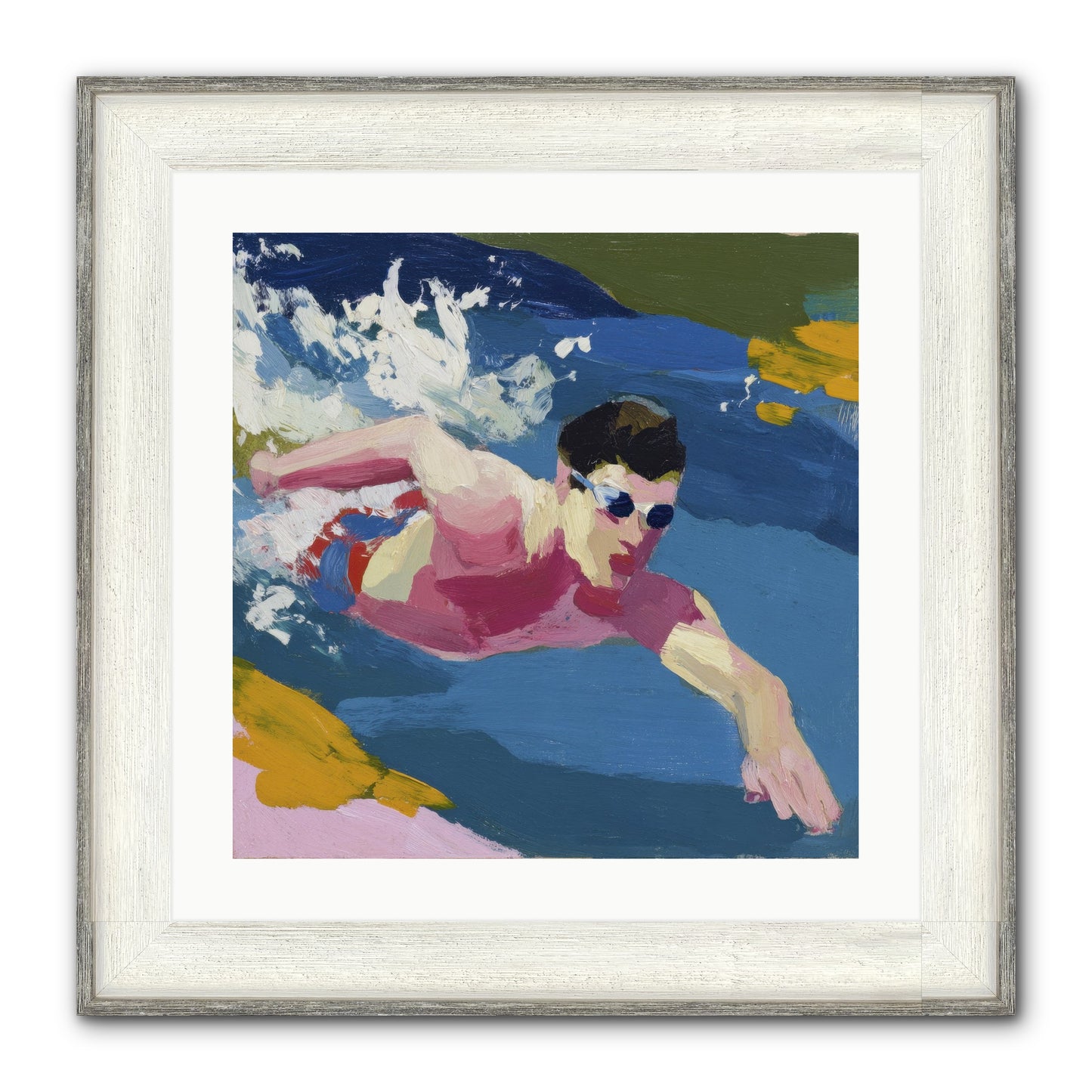 Weightless Hour Framed Print - Driftwood White 20x20