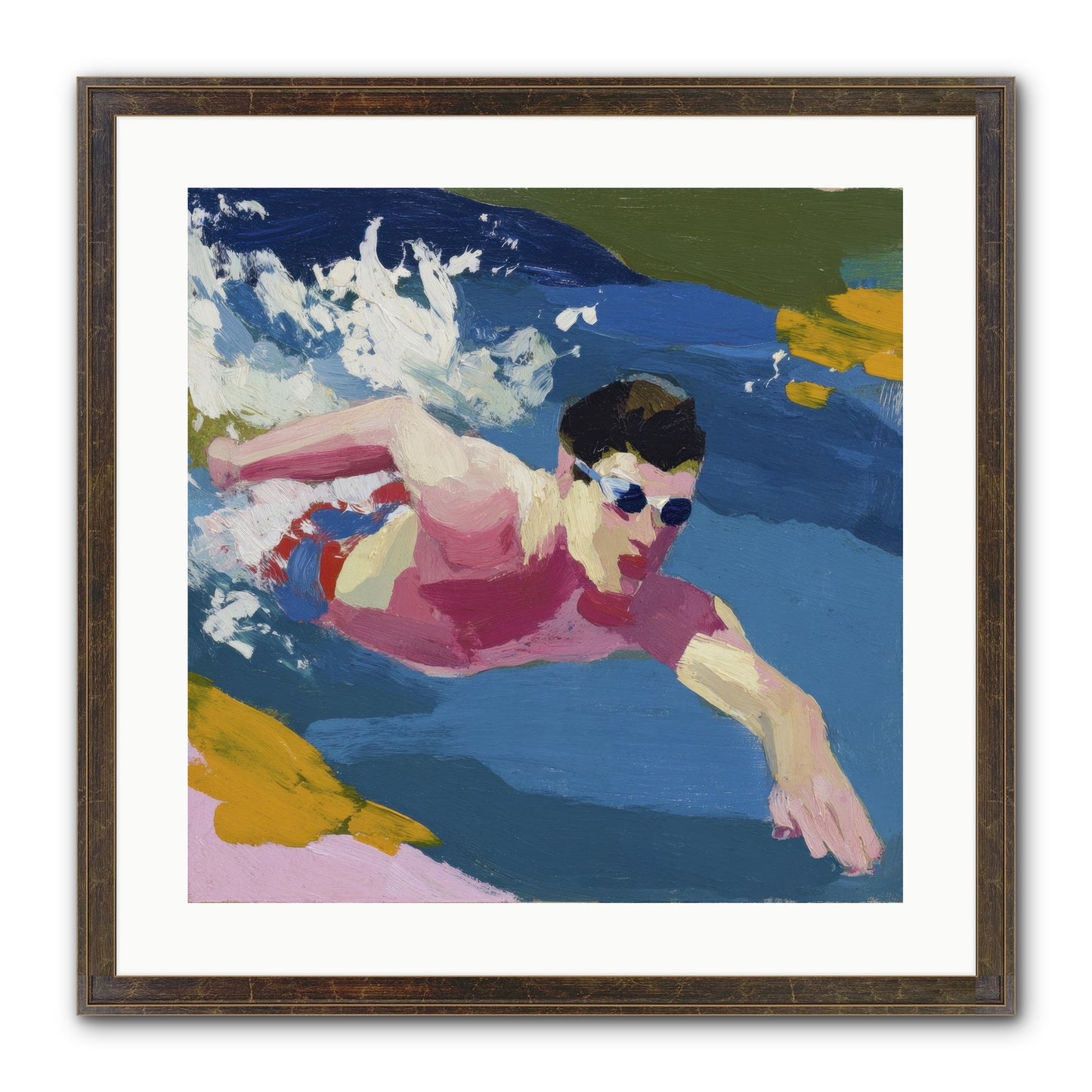 Weightless Hour Framed Print - Slimwoods Black/Gold 20x20