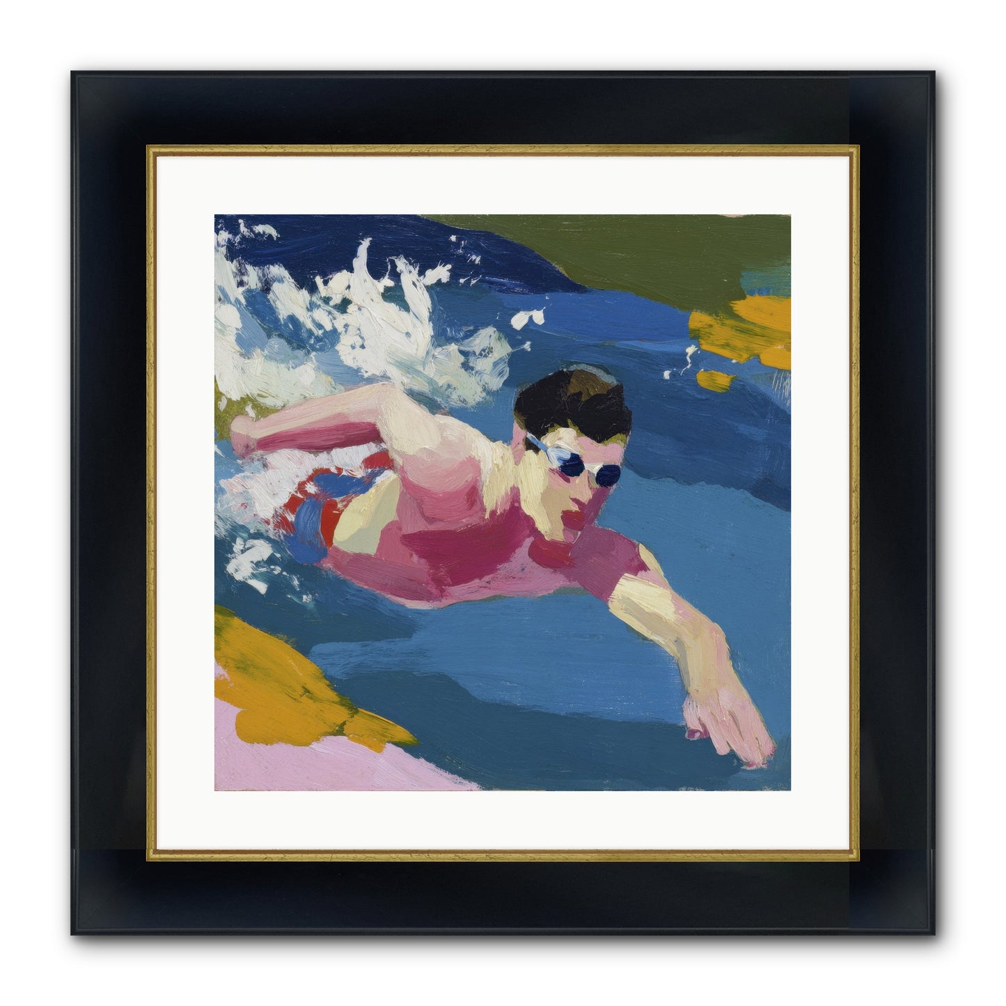 Weightless Hour Framed Print - Wide Black w/Gold 20x20