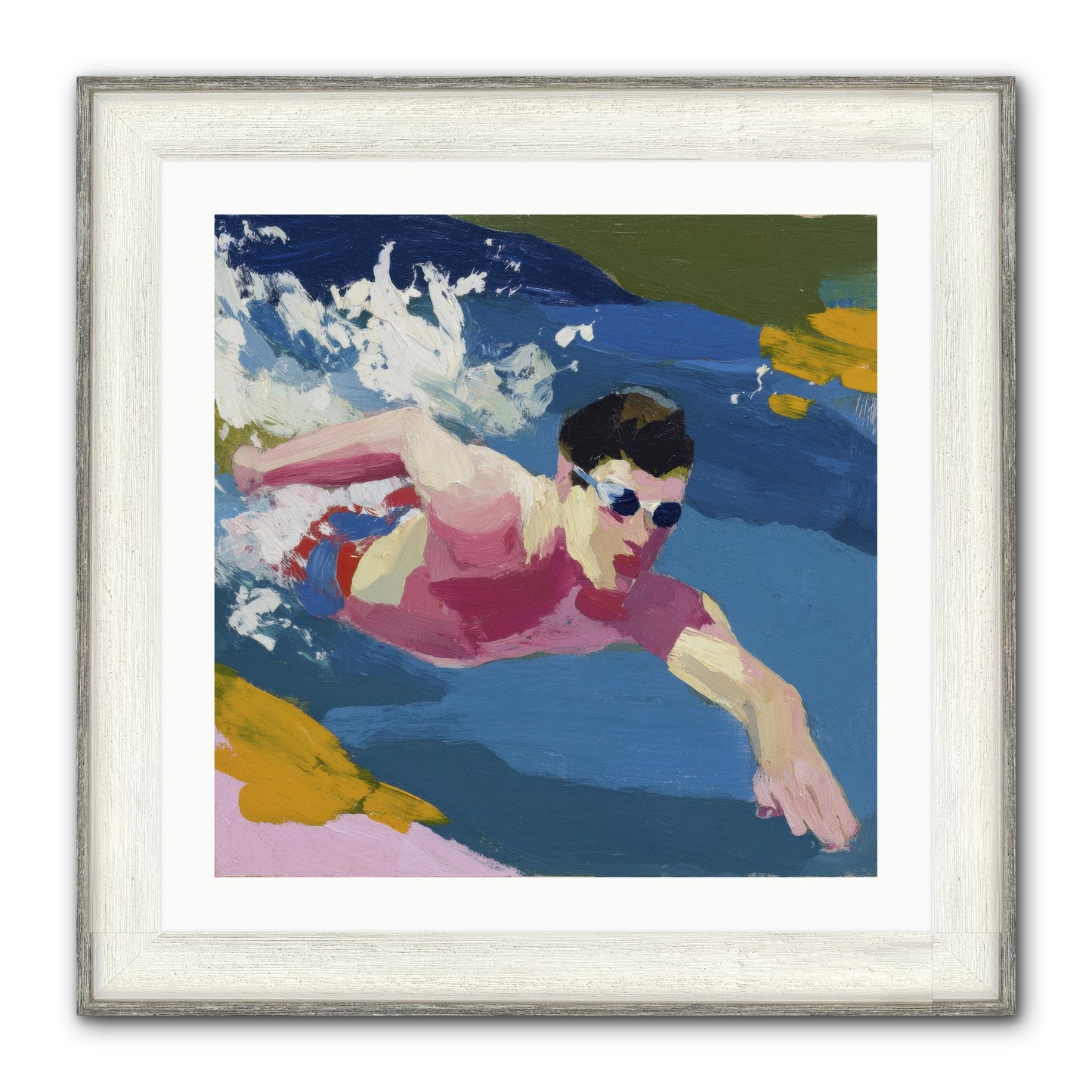 Weightless Hour Framed Print - Driftwood White 24x24