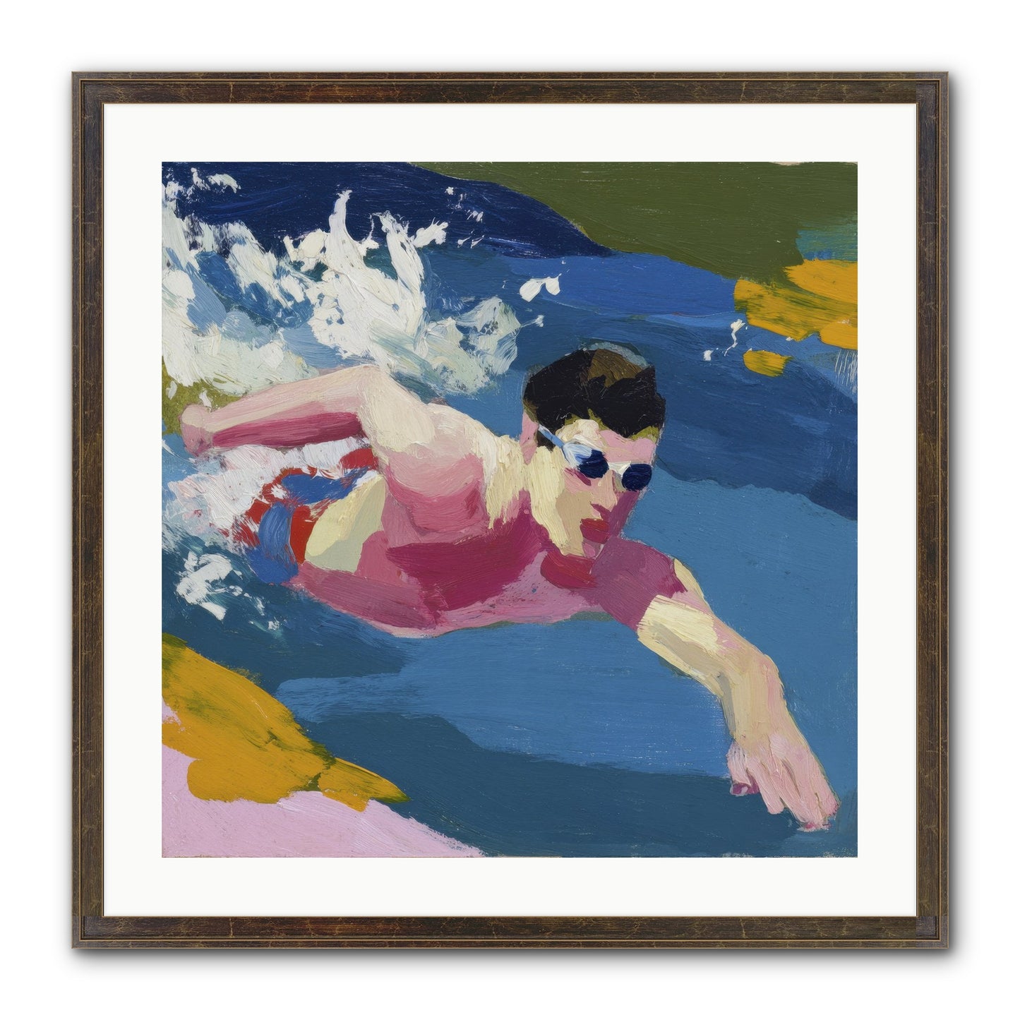 Weightless Hour Framed Print - Slimwoods Black/Gold 24x24