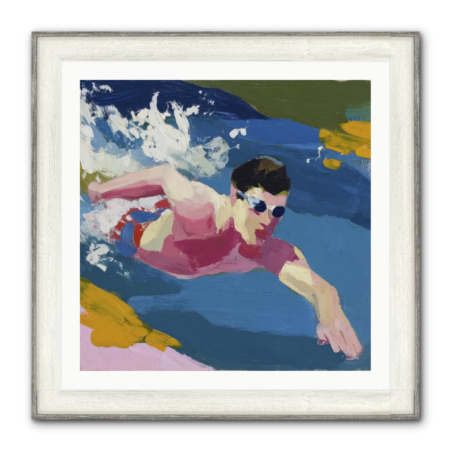 Weightless Hour Framed Print - Driftwood White 30x30