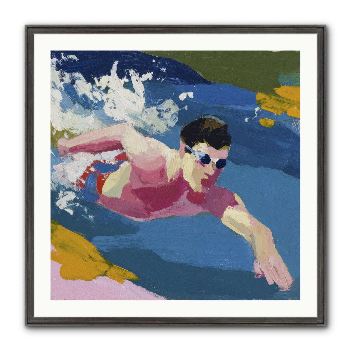 Weightless Hour Framed Print - Slimwoods Black/Silver 30x30