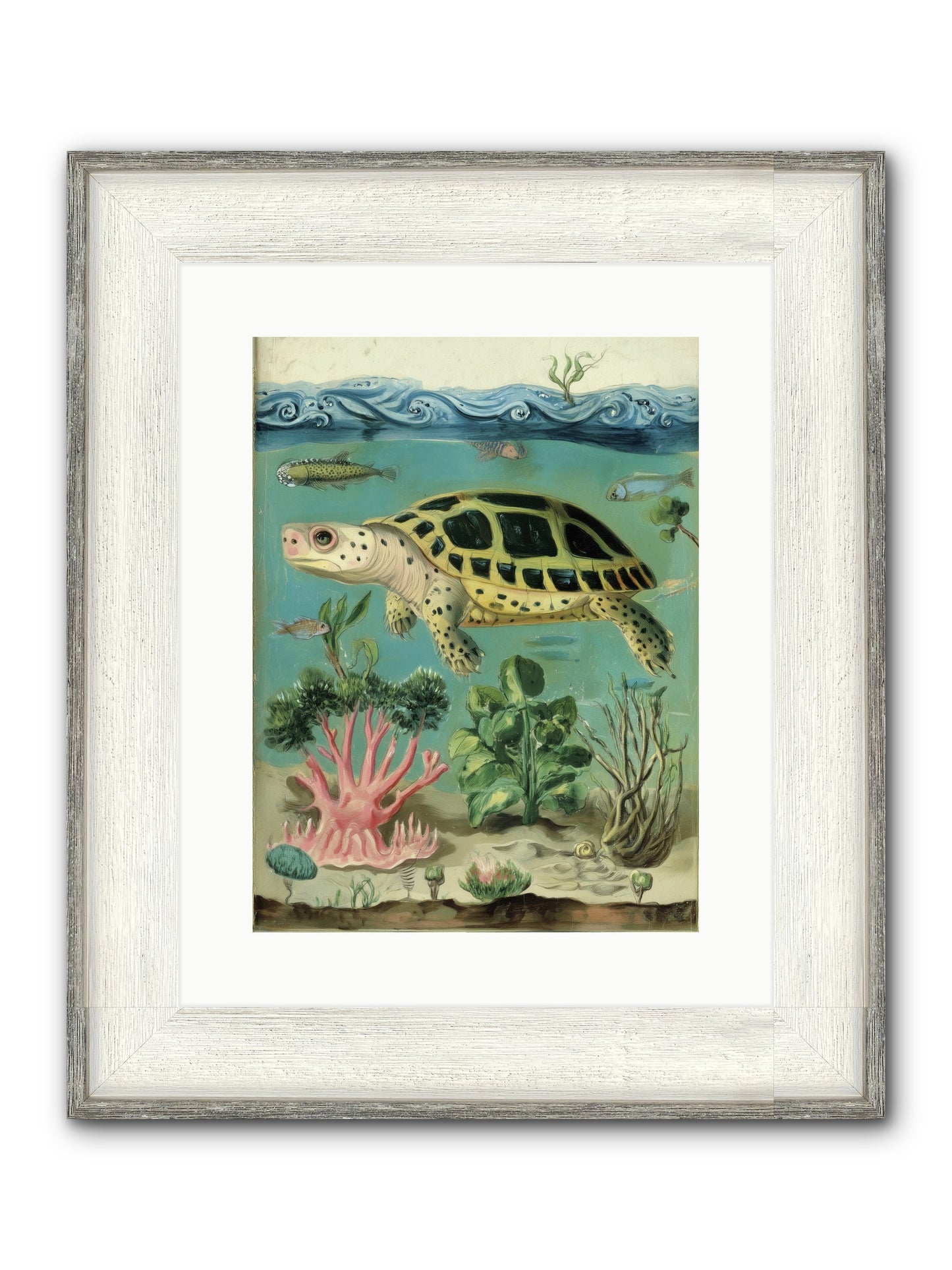 Weightless Poetry Framed Print - Driftwood White 12x16