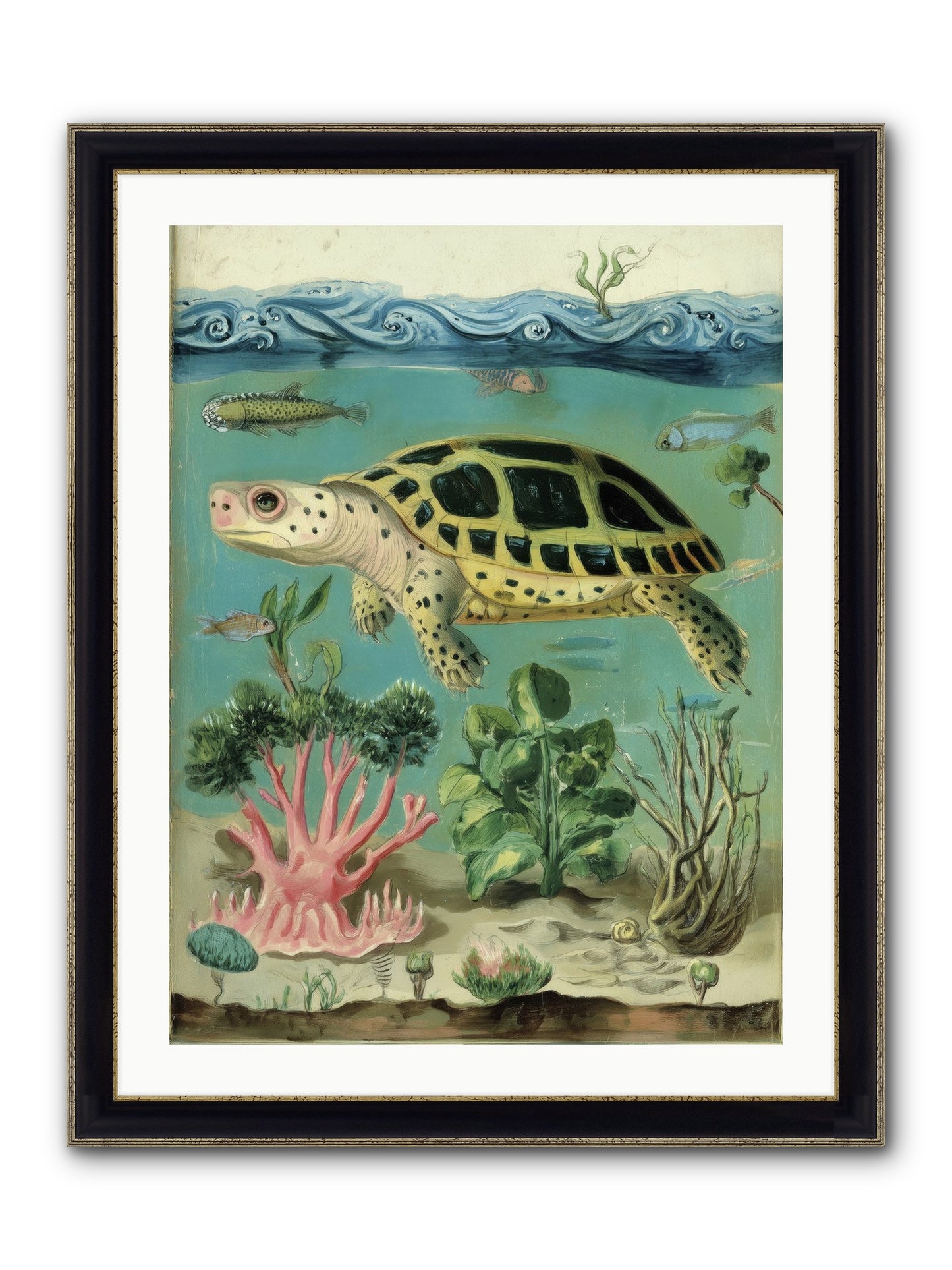 Weightless Poetry Framed Print - Black & Gold 24x32
