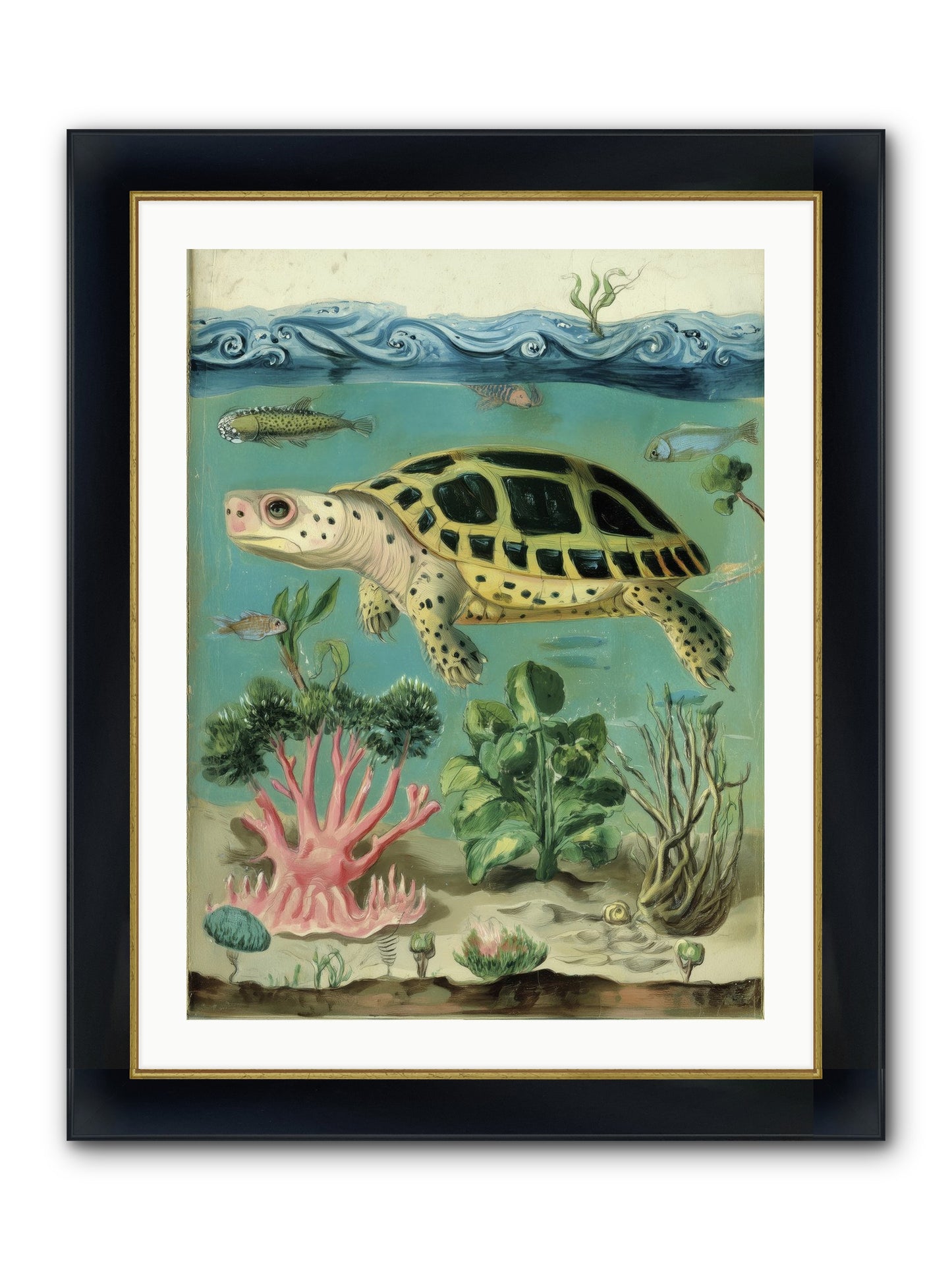 Weightless Poetry Framed Print - Wide Black w/Gold 24x32
