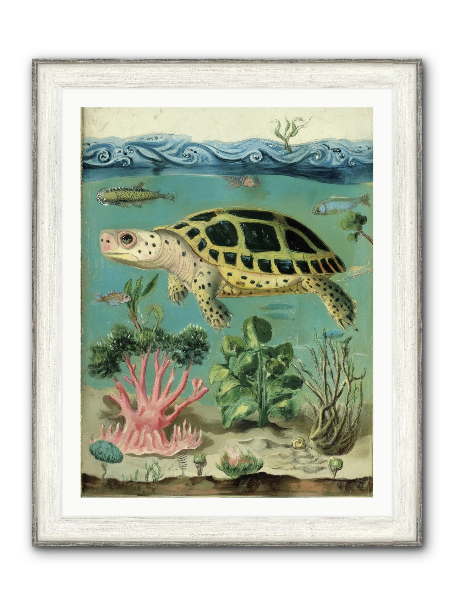 Weightless Poetry Framed Print - Driftwood White 30x40