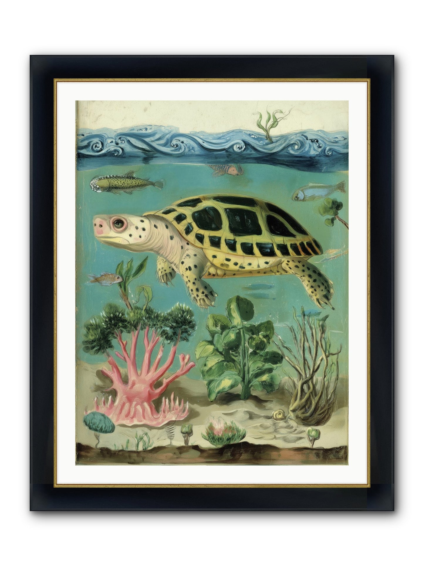 Weightless Poetry Framed Print - Wide Black w/Gold 30x40