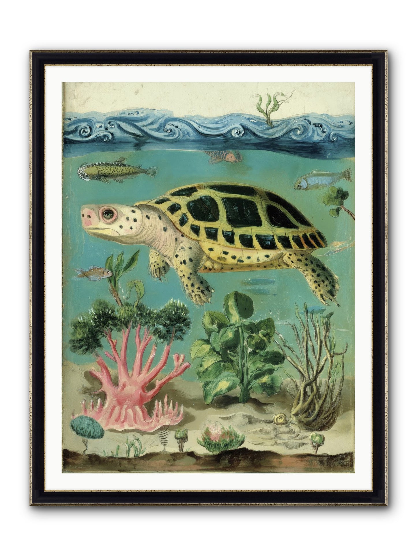 Weightless Poetry Framed Print - Black & Gold 36x48