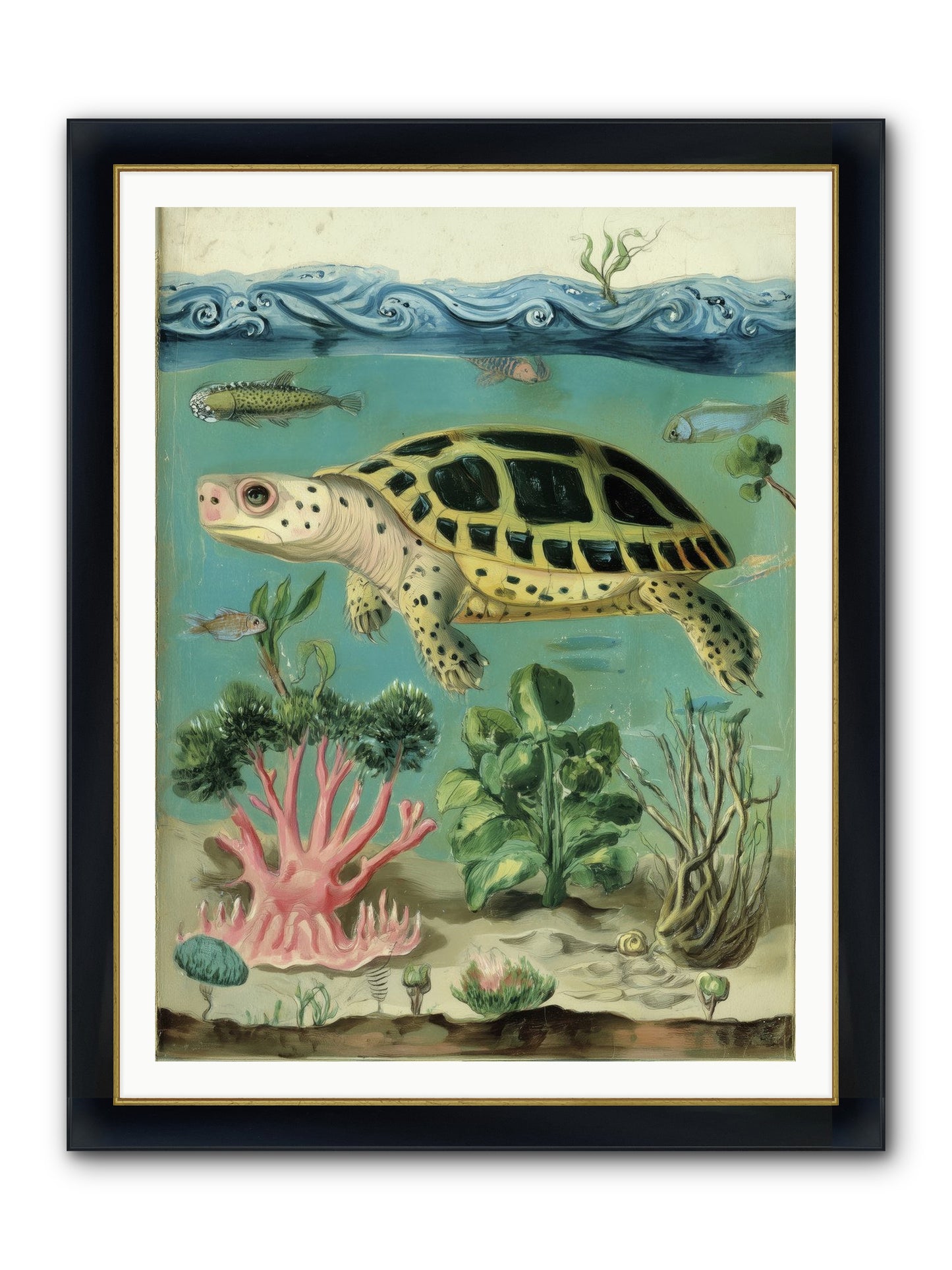 Weightless Poetry Framed Print - Wide Black w/Gold 36x48