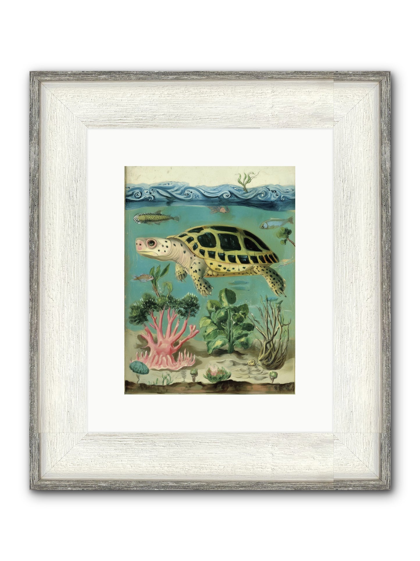 Weightless Poetry Framed Print - Driftwood White 9x12