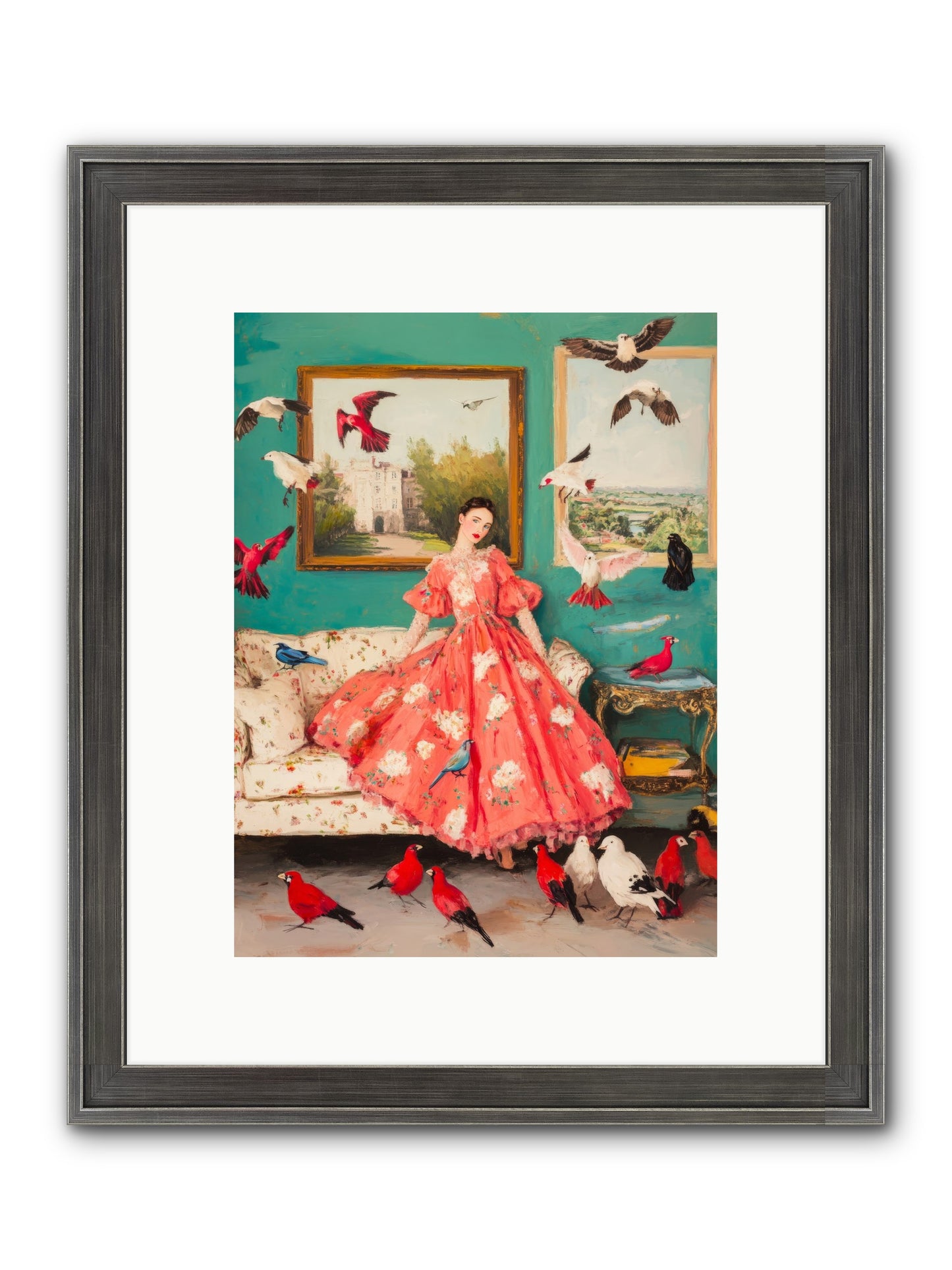 Well-Mannered Flight Framed Print - Slimwoods Black/Silver 9x12