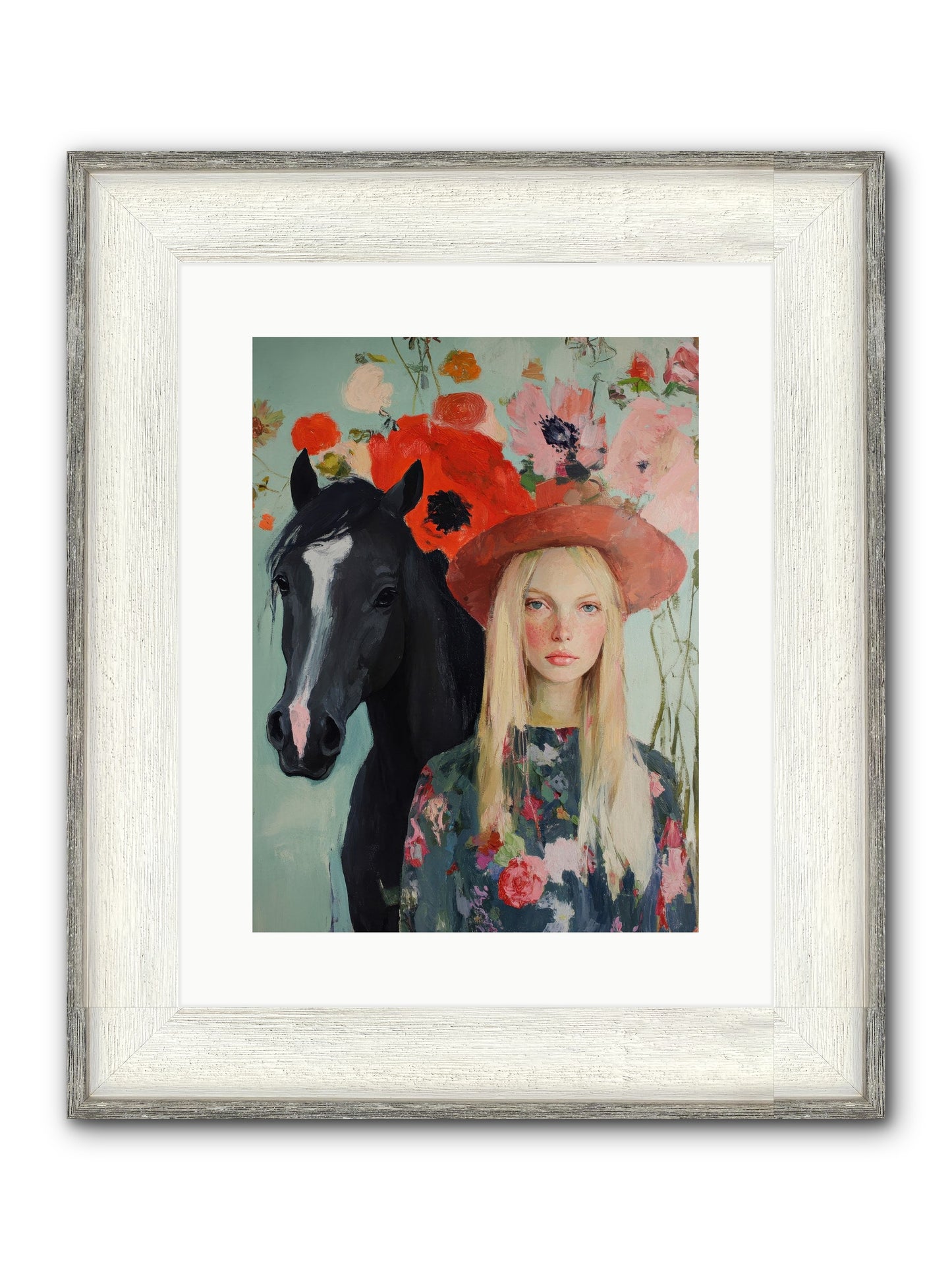 Western Muse Framed Print - Driftwood White 12x16