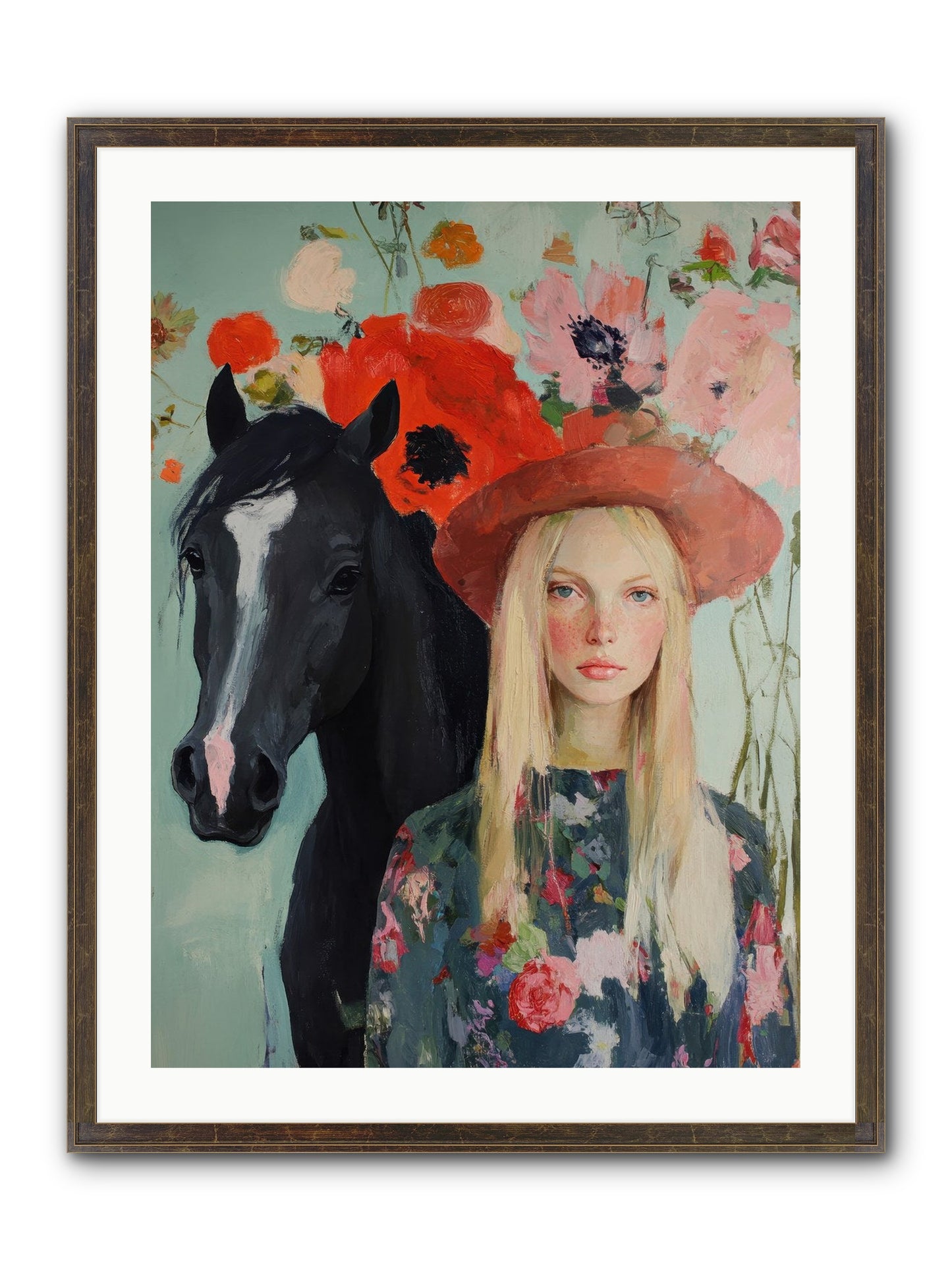 Western Muse Framed Print - Slimwoods Black/Gold 24x32