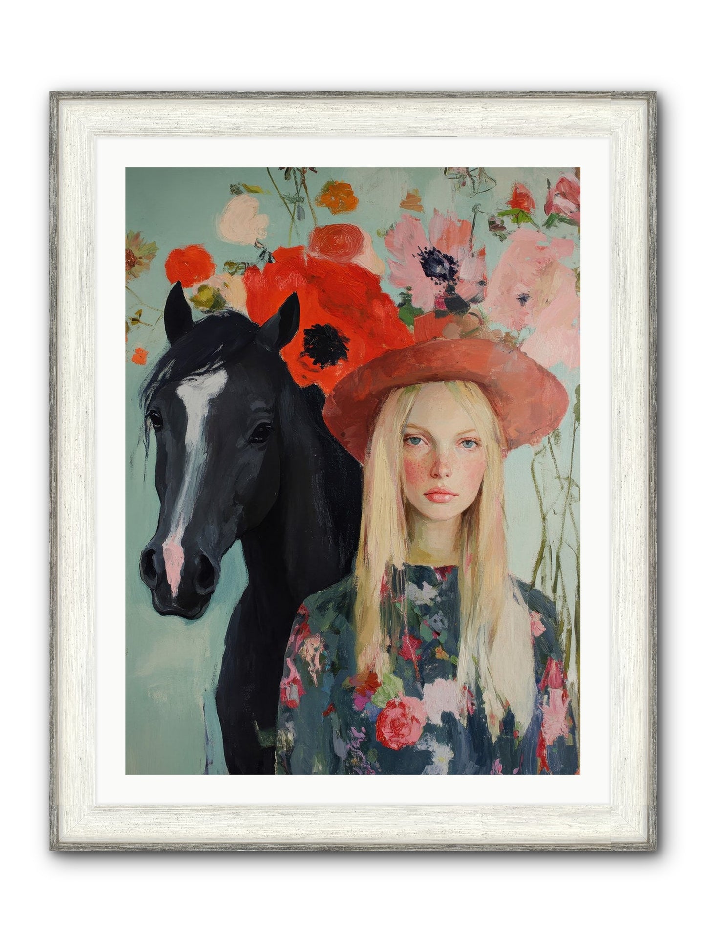 Western Muse Framed Print - Driftwood White 30x40