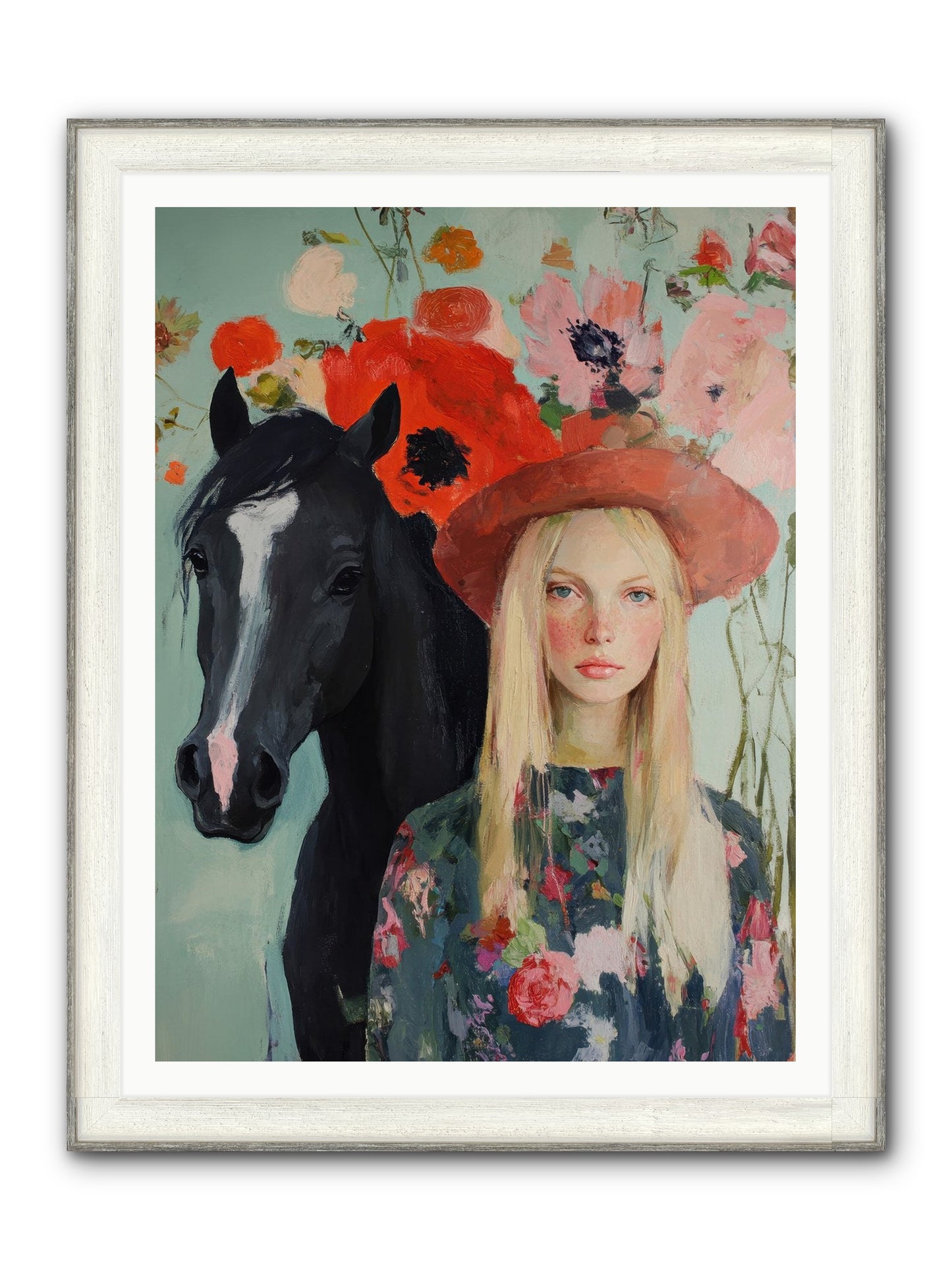 Western Muse Framed Print - Driftwood White 36x48