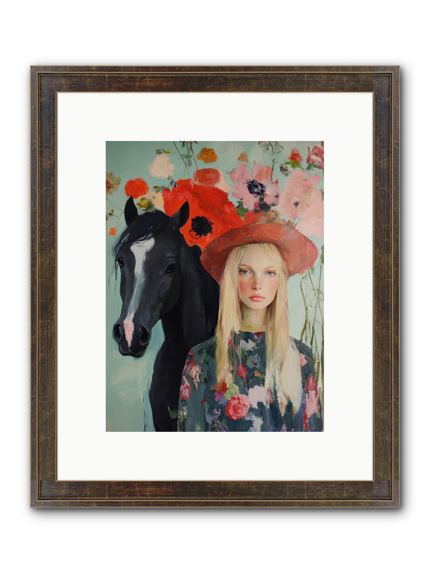 Western Muse Framed Print - Slimwoods Black/Gold 9x12