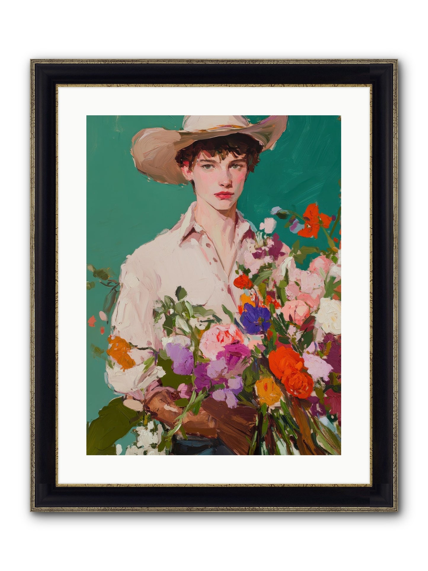Western Oracle Framed Print - Black & Gold 18x24